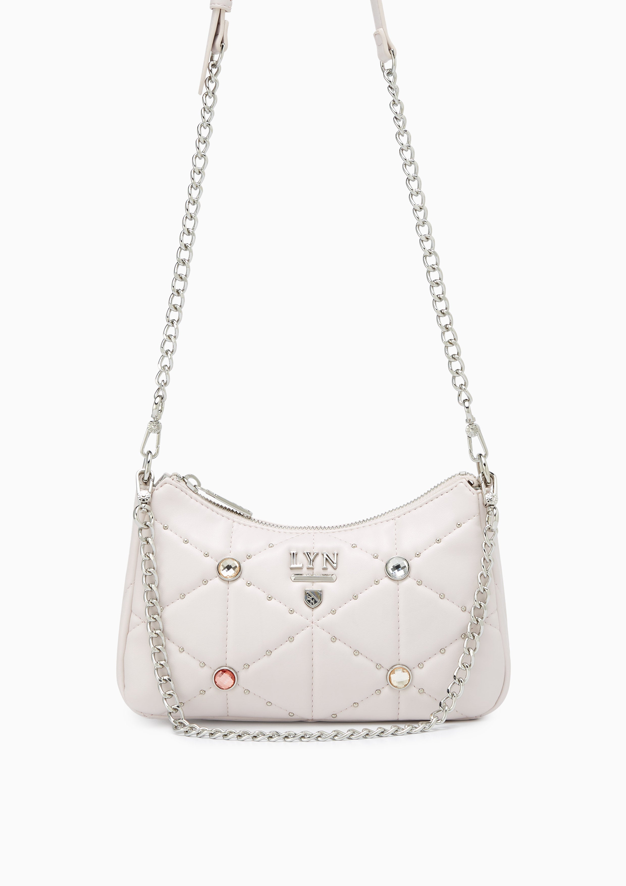 Tricia Bliss Circle Shoulder Bag - Light Grey