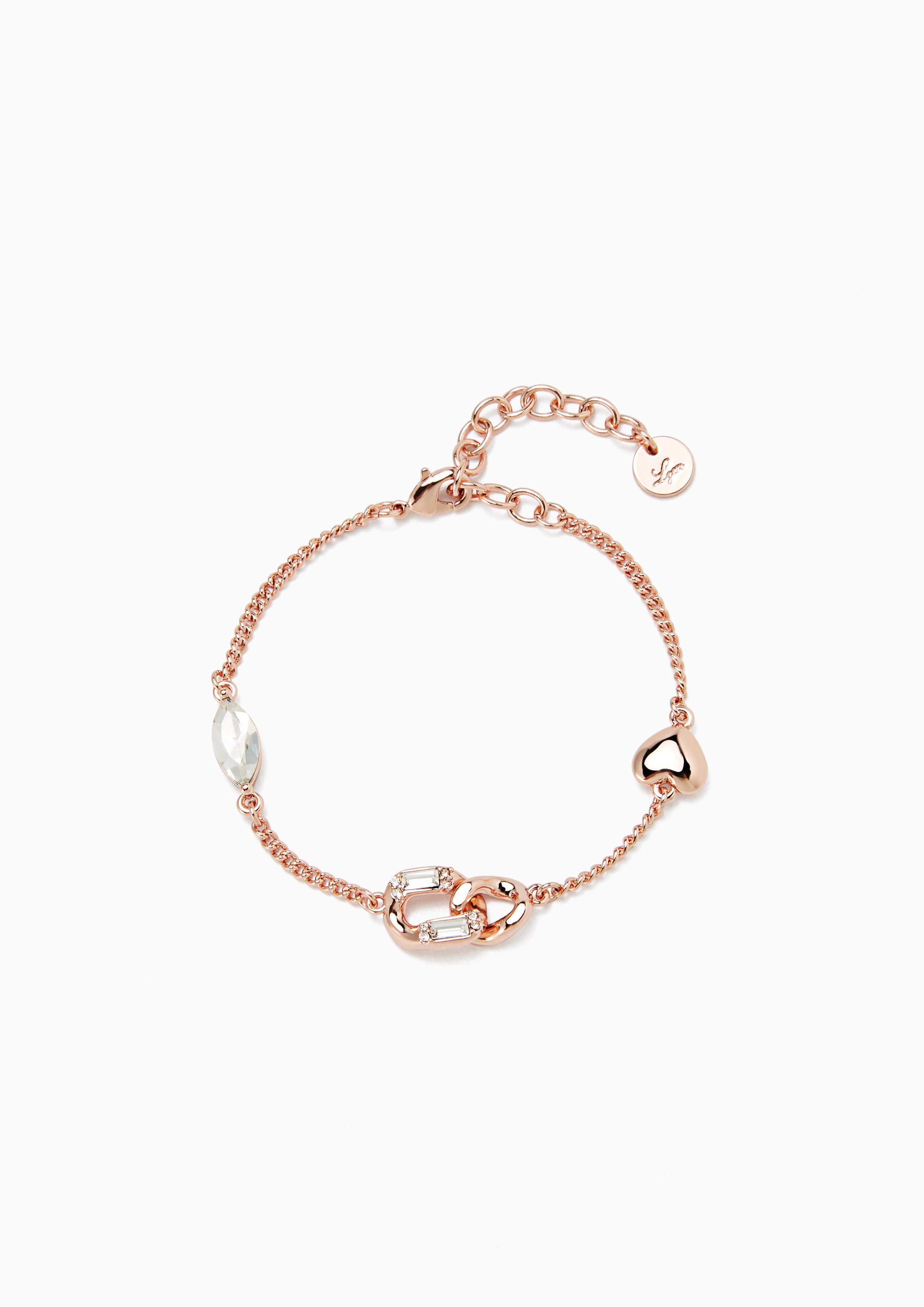 Heart Bracelet   - Rose Gold