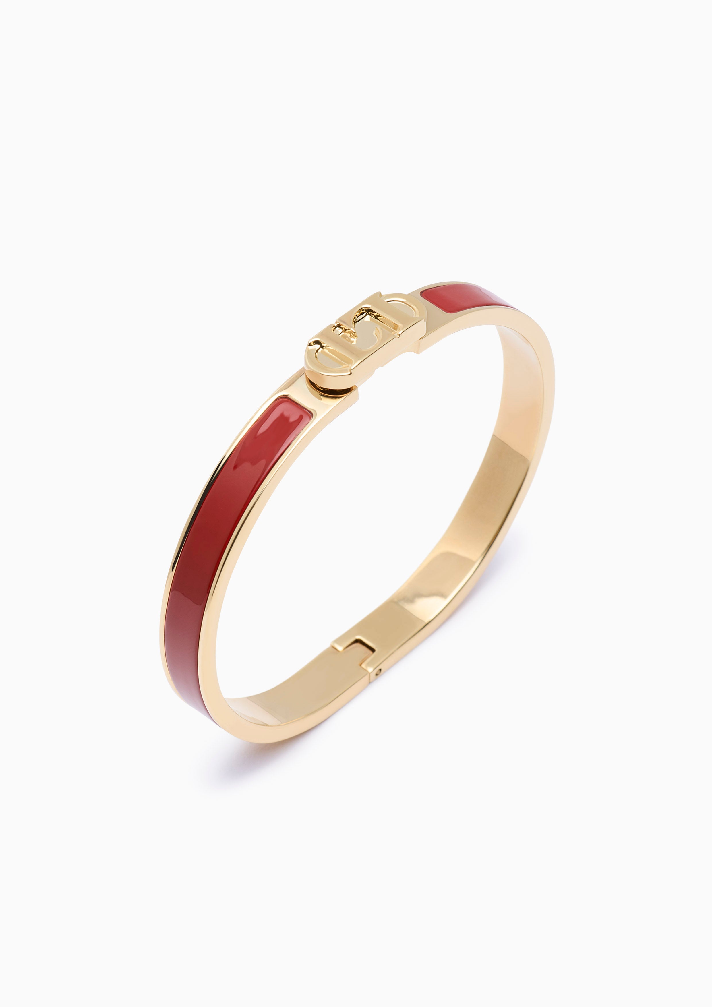 Miss Abigail Bangle  - Dark Red/Gold