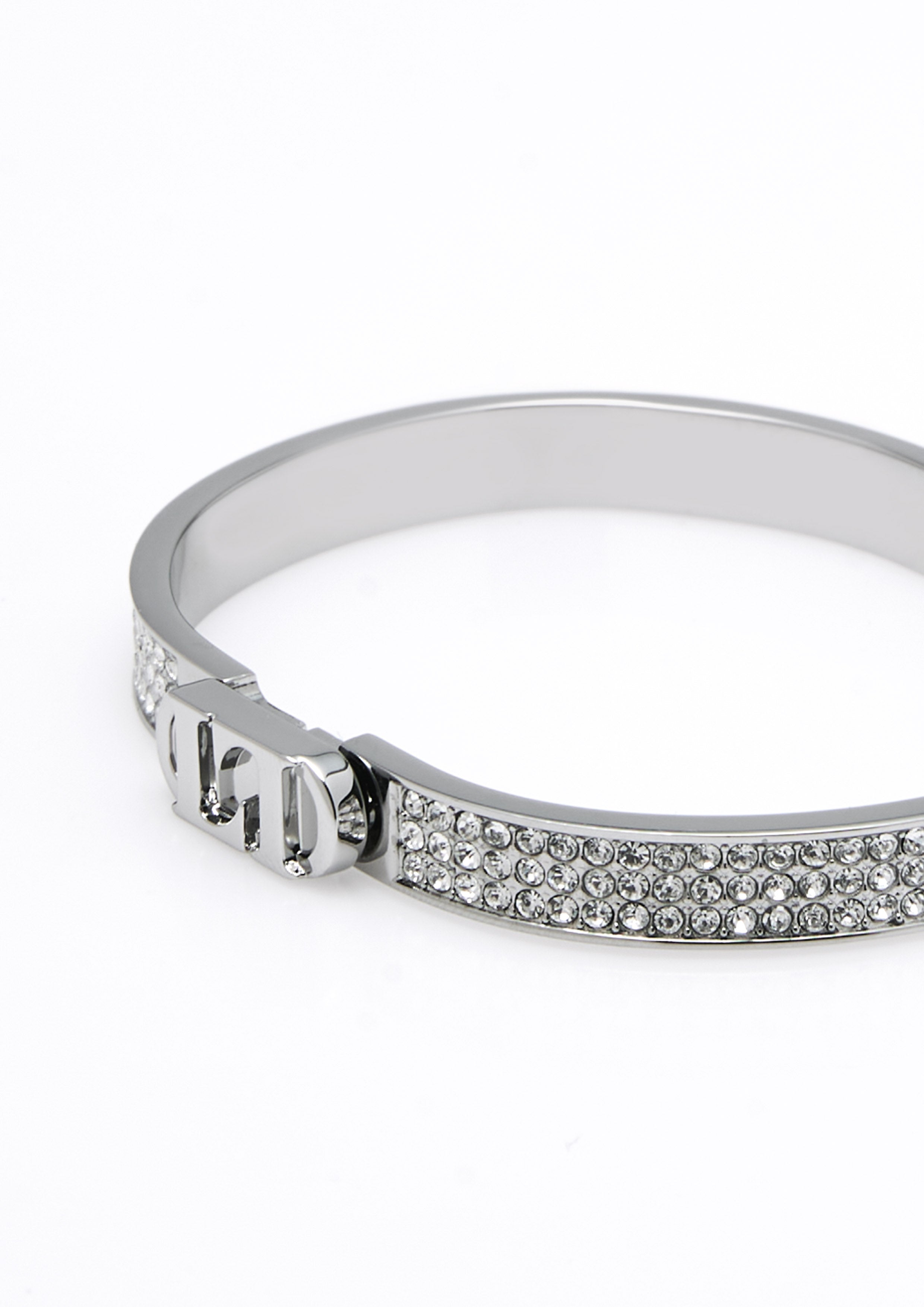 Miss Abigail Gem Bangle - Silver