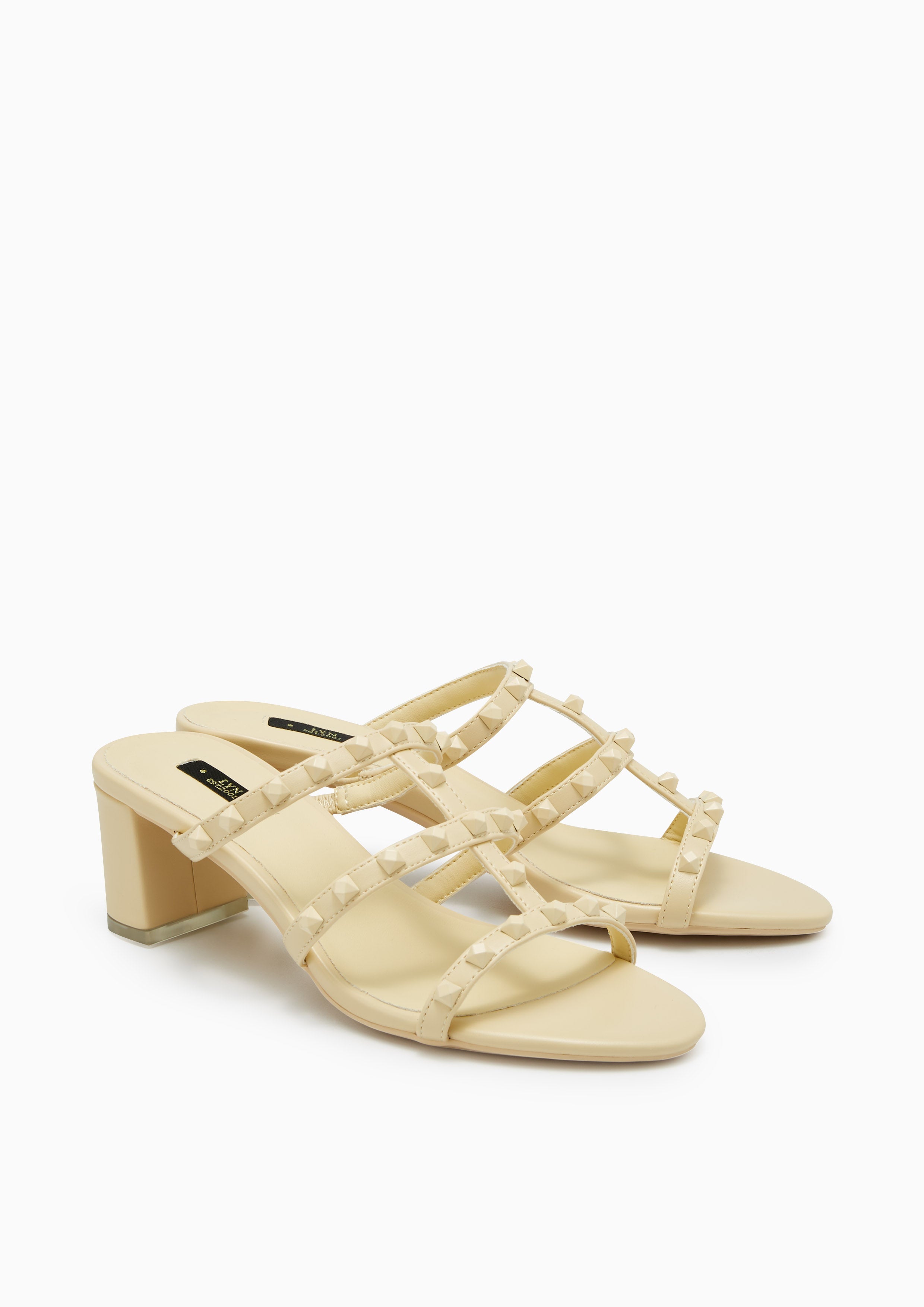 Linda Monotone Flats And Sandals - Light Yellow