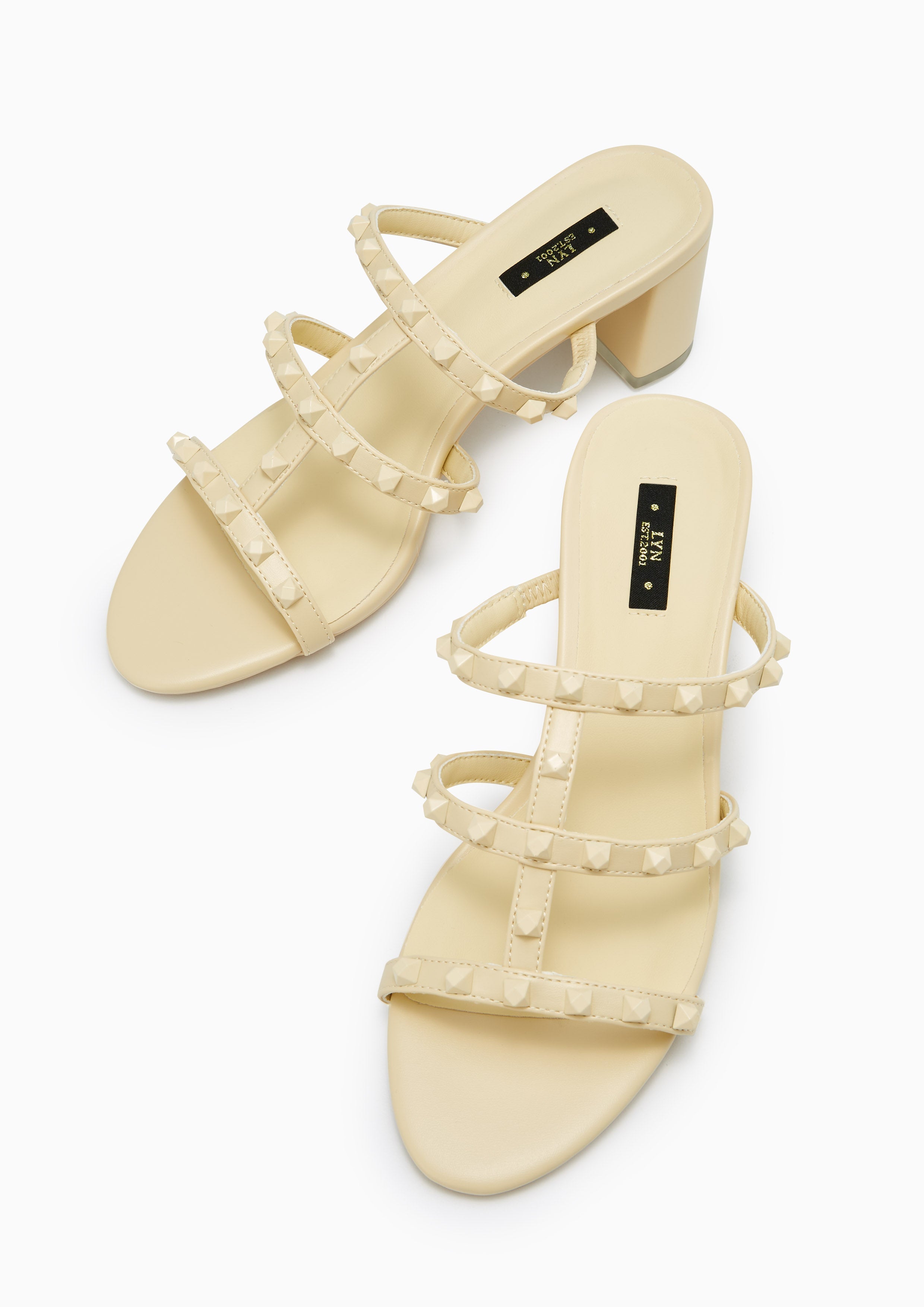 Linda Monotone Flats And Sandals - Light Yellow