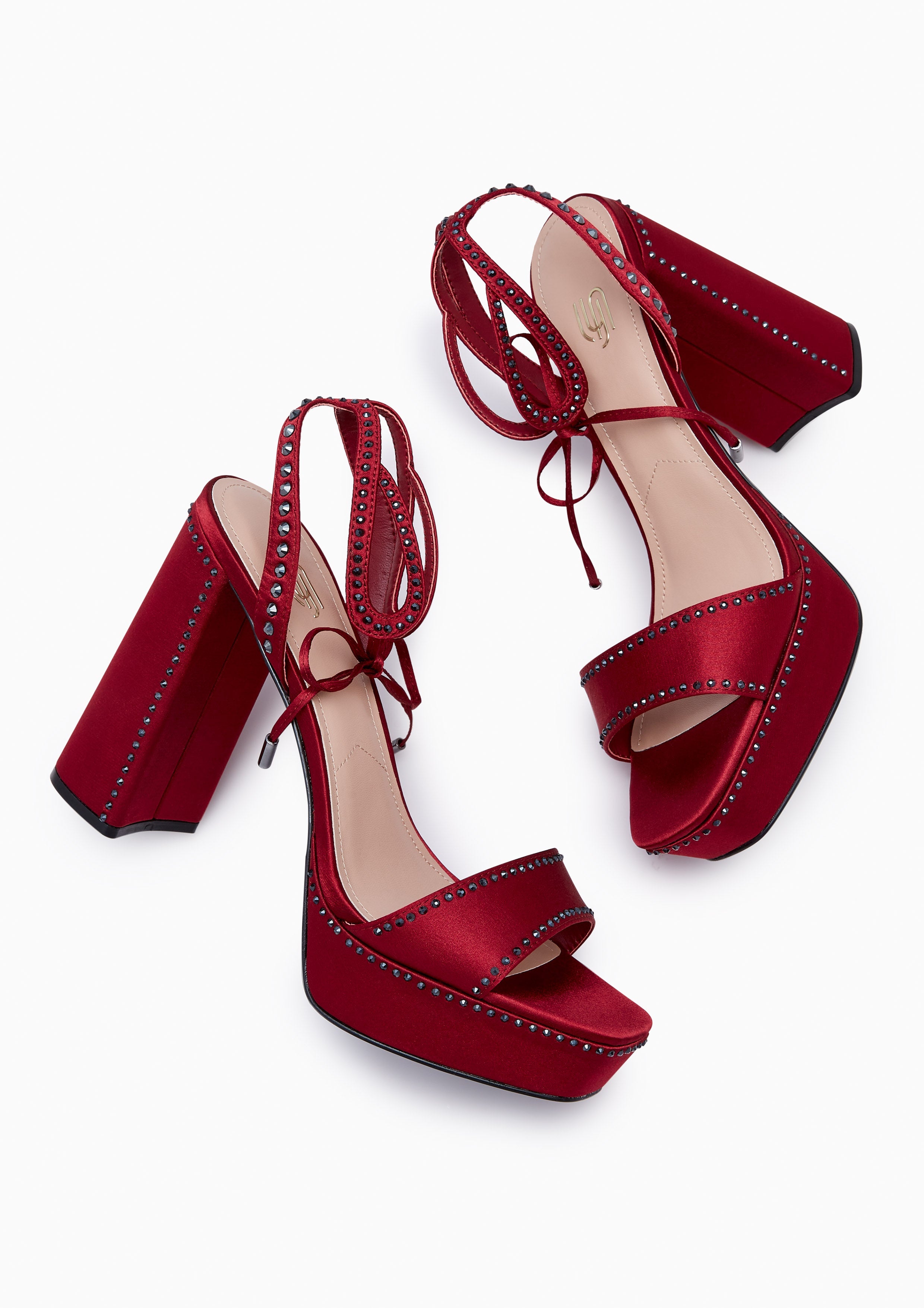 Perla Infinite Heels - Dark Red