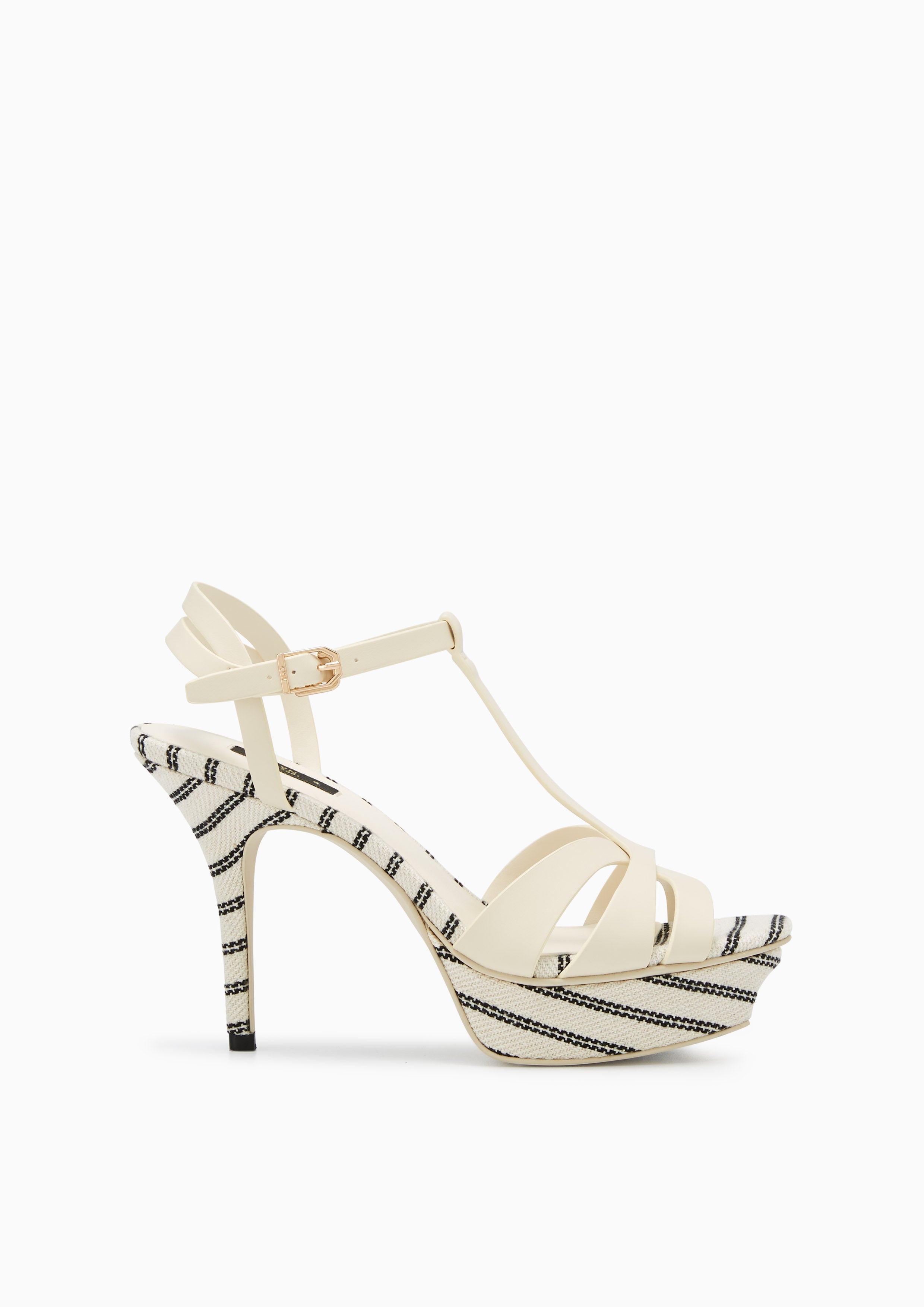 Sabella Stripe Heels - White Variation 2