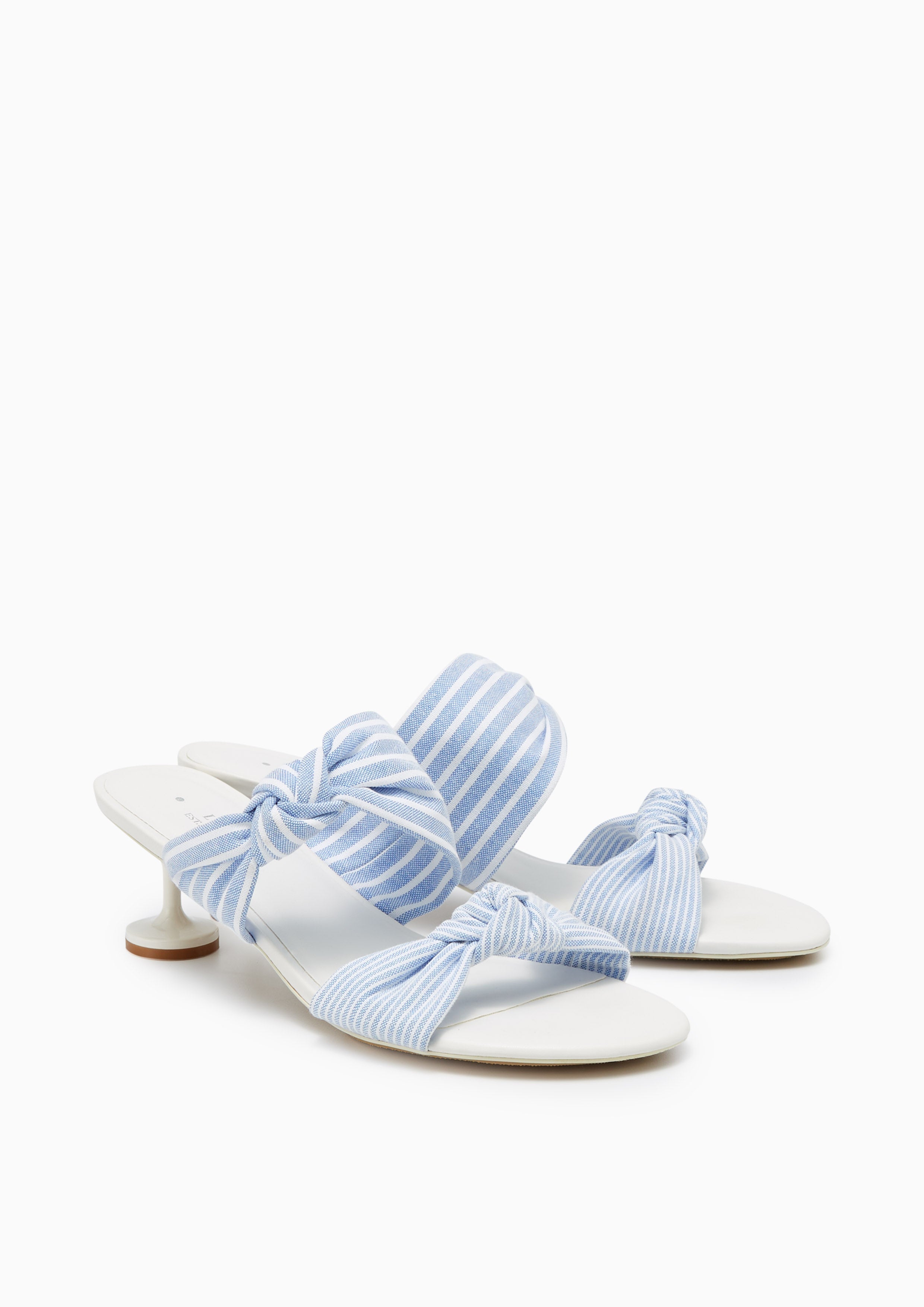 Now Mid Heels - Striped Blue