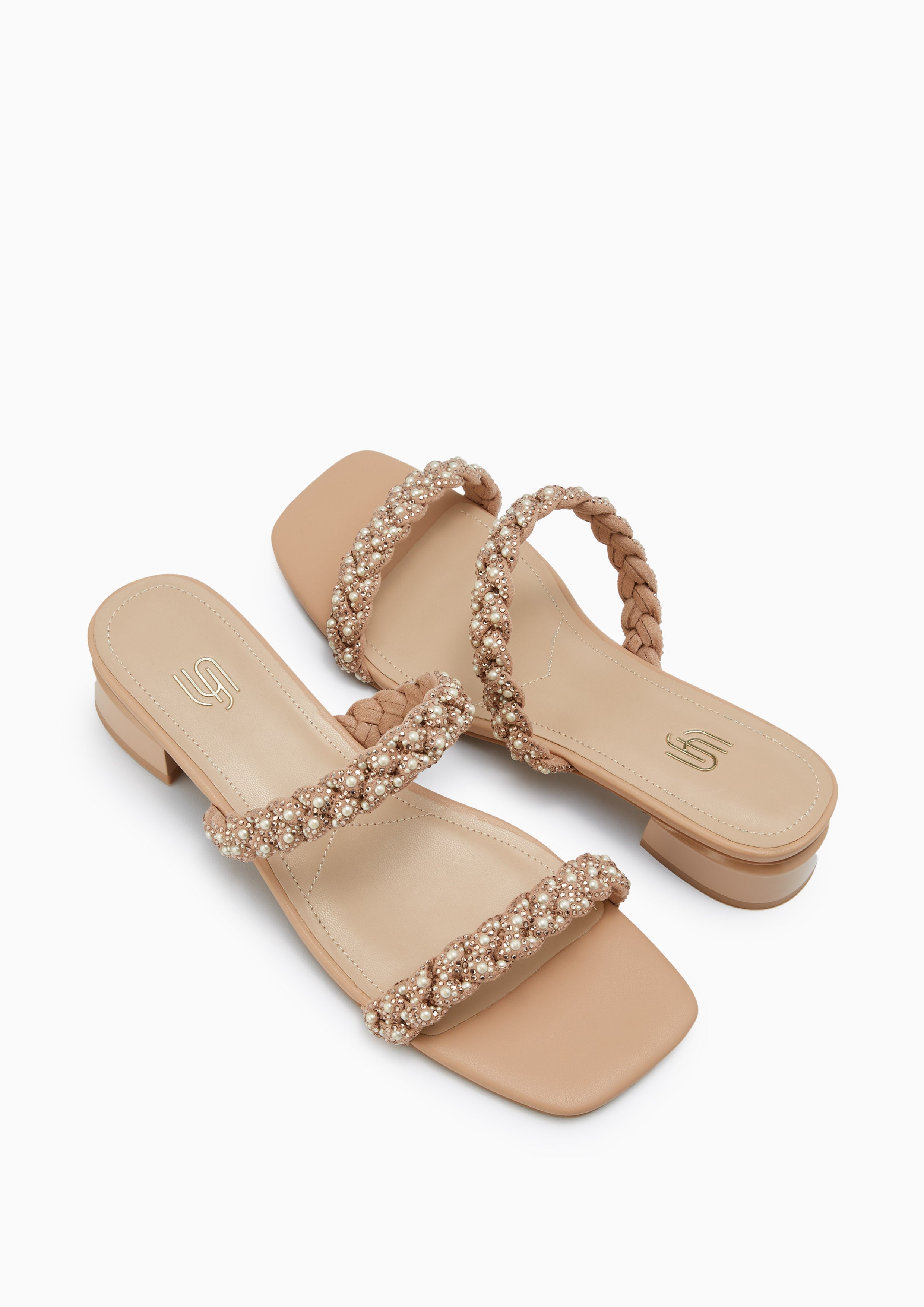 Promise Pearl Infinite Flats And Sandals - Beige