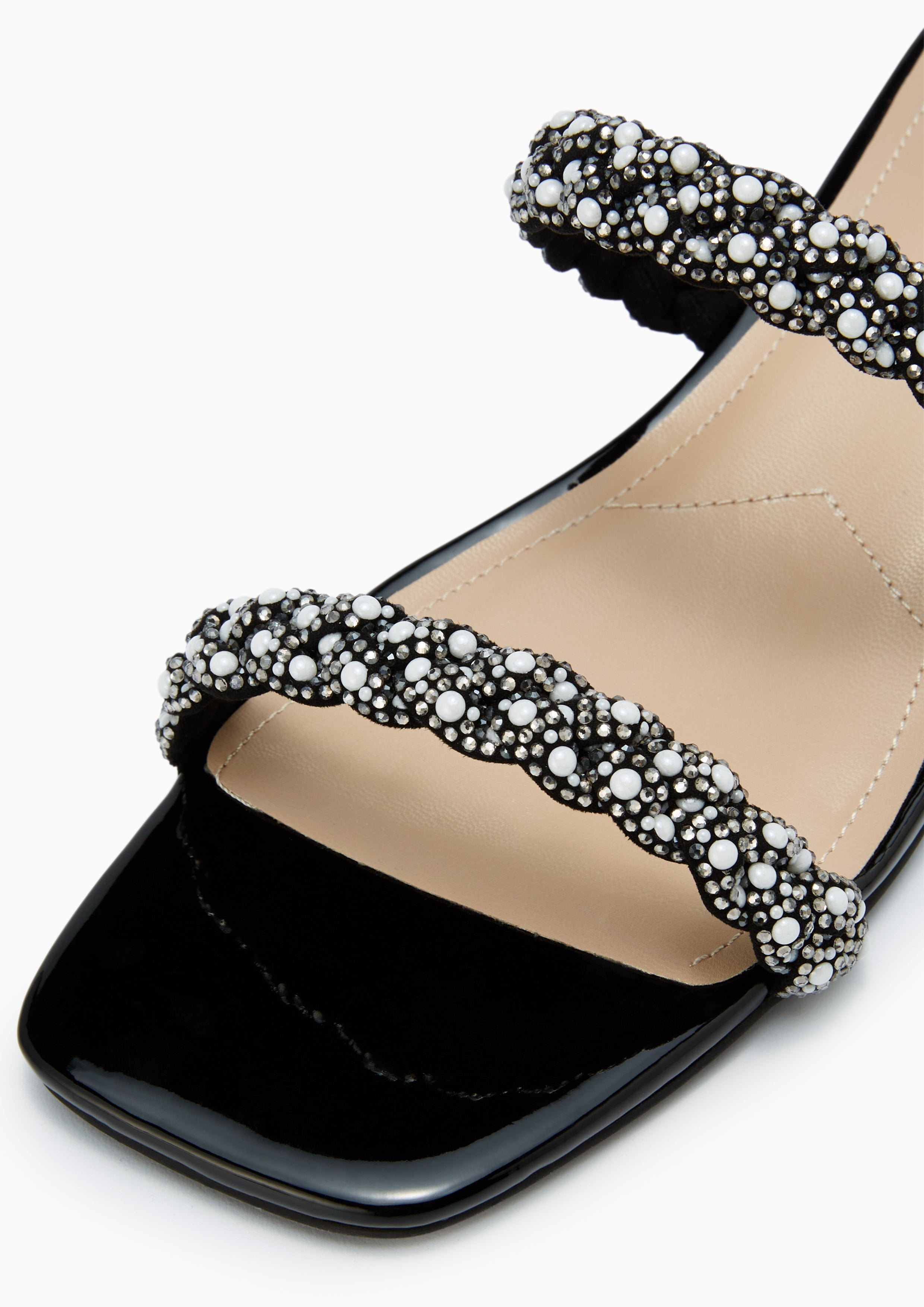 Promise Pearl Infinite Flats And Sandals - Black