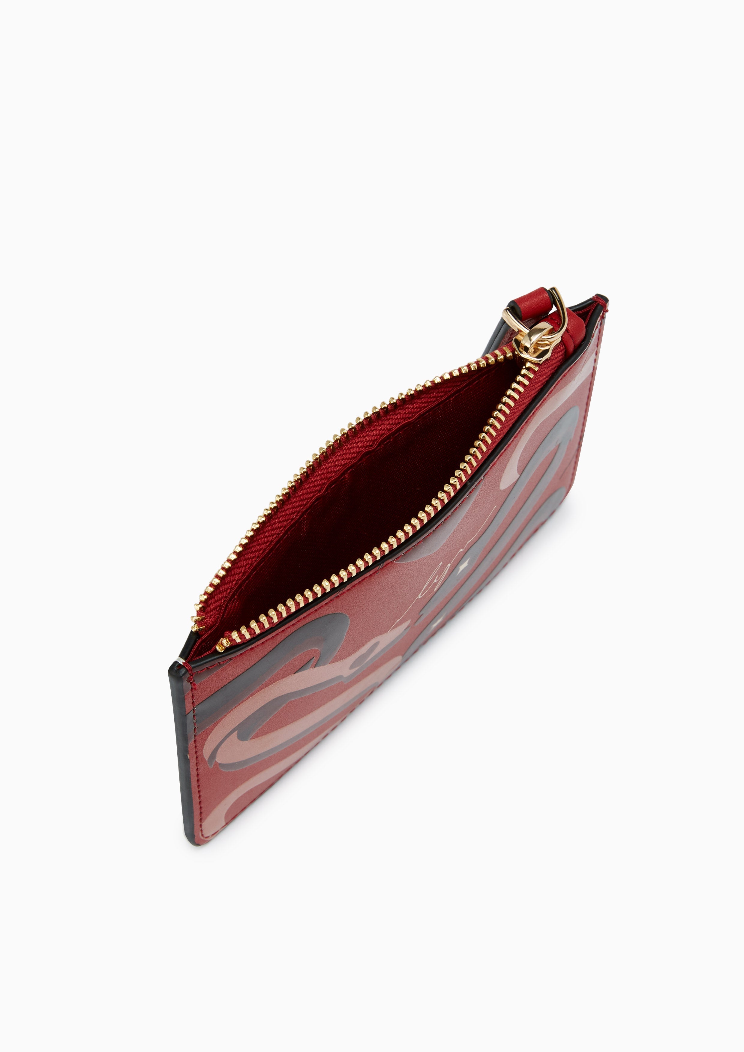 Felix Cny Card Holder Wallet - Printed Red