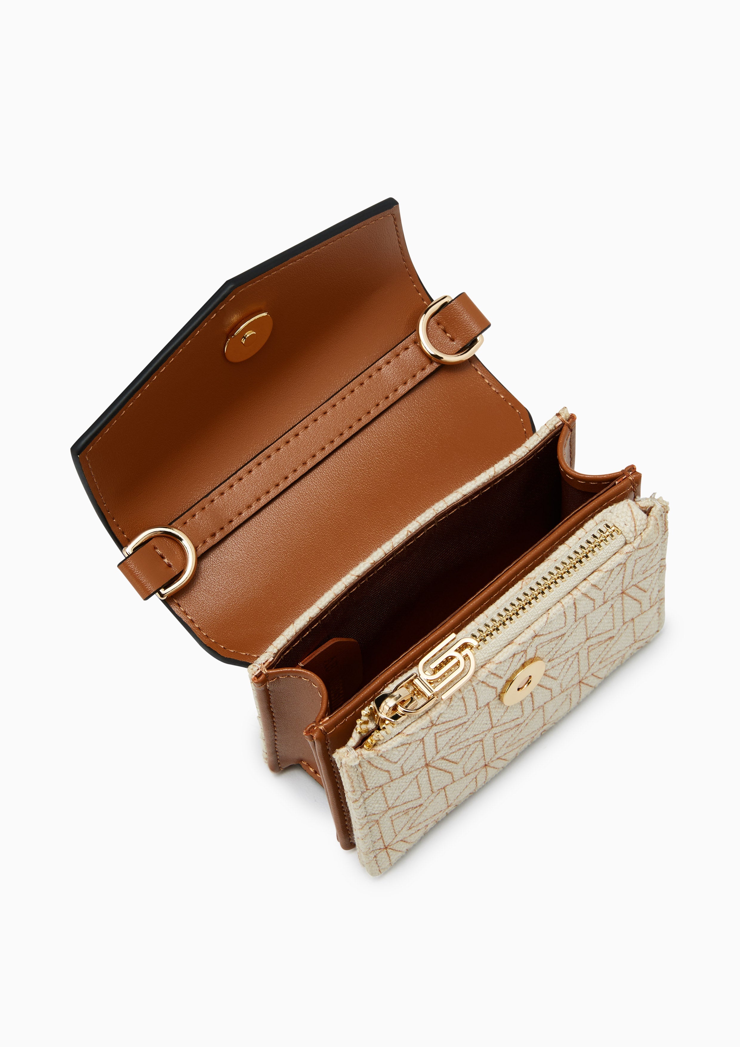 Robyn Infinite Short  Wallet On Chain - Printed Tan