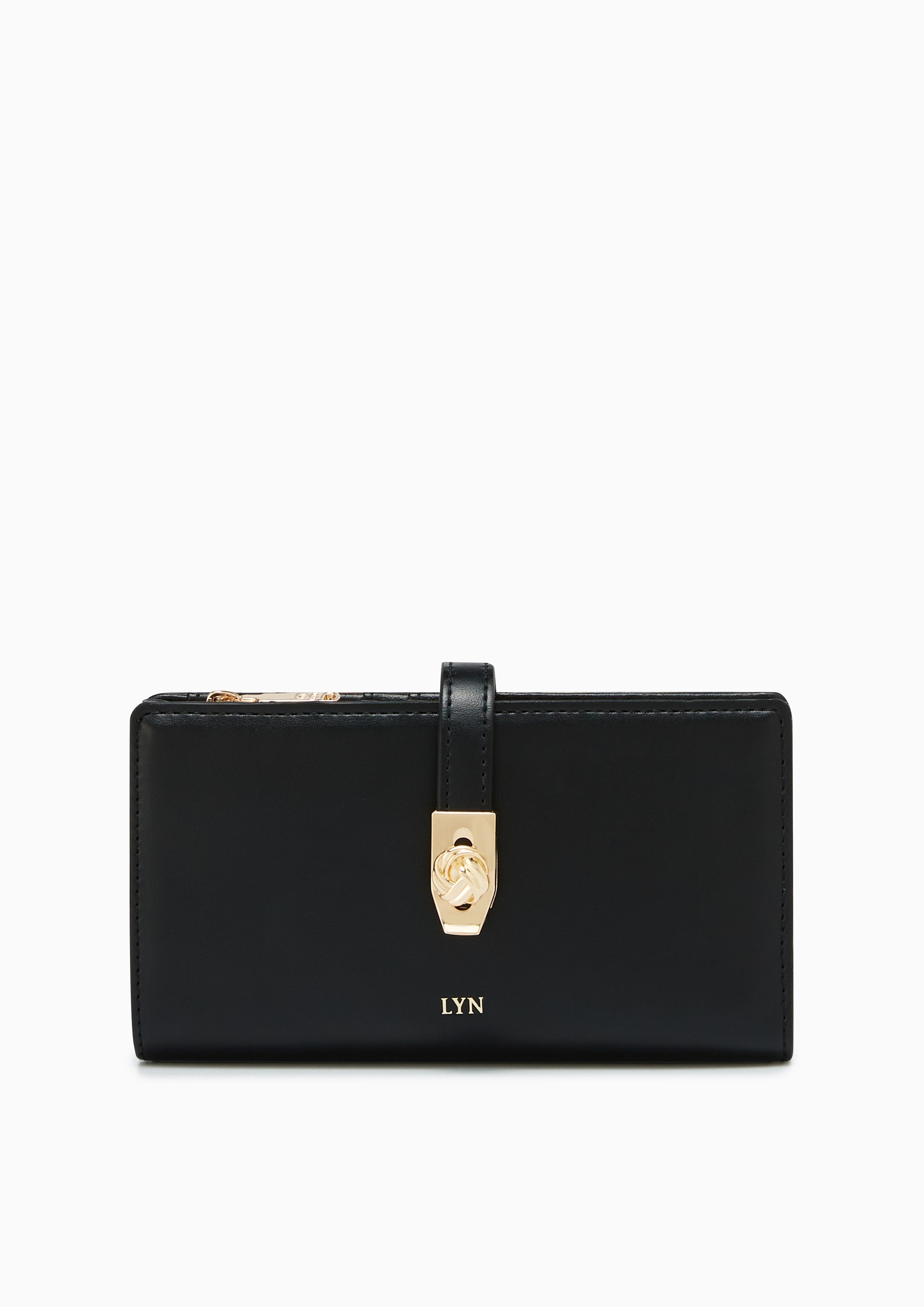 Re-Edit Lucky Semi  Long Wallets - Black