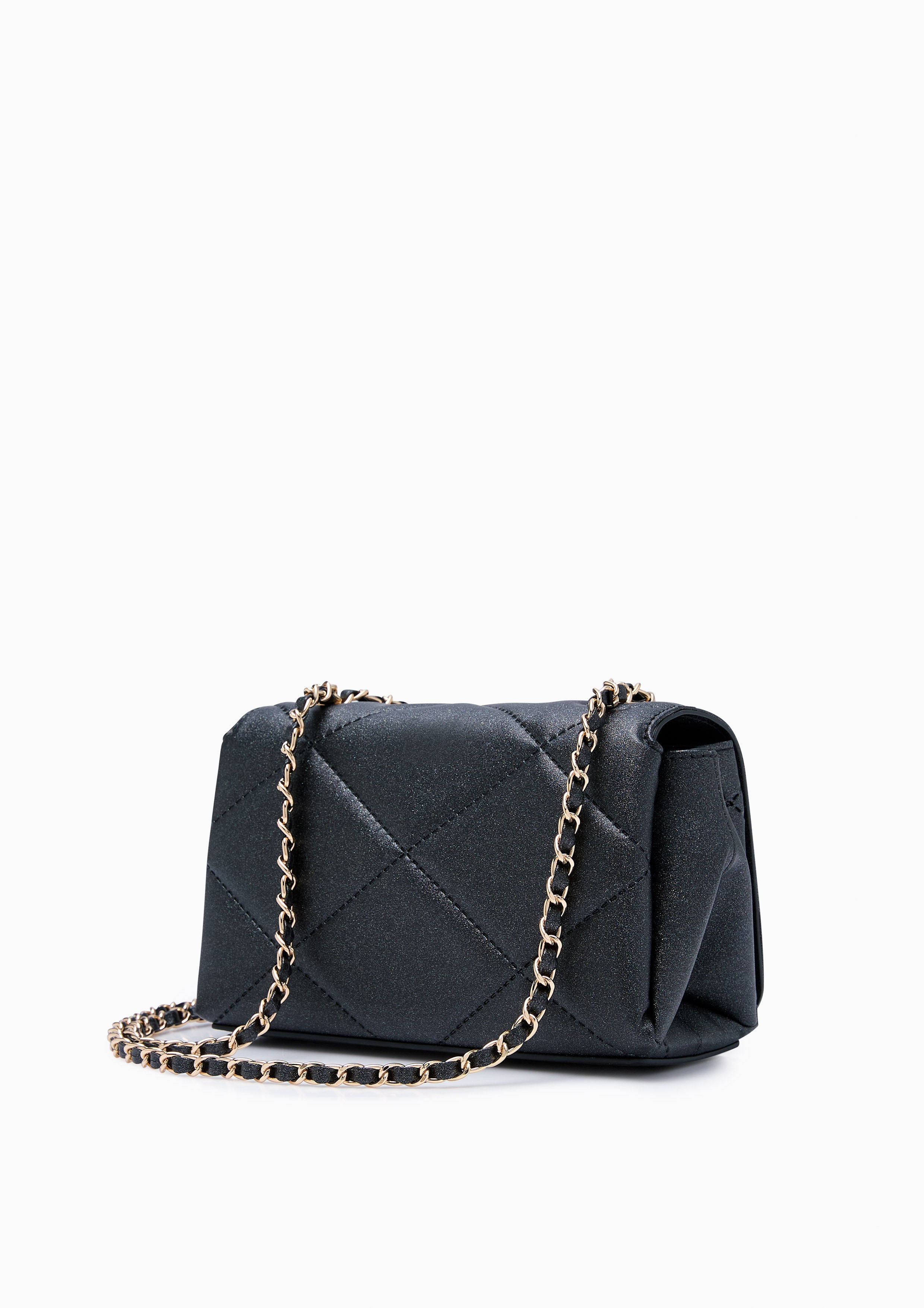 Ferna  Crossbody Bag - Glitter Black