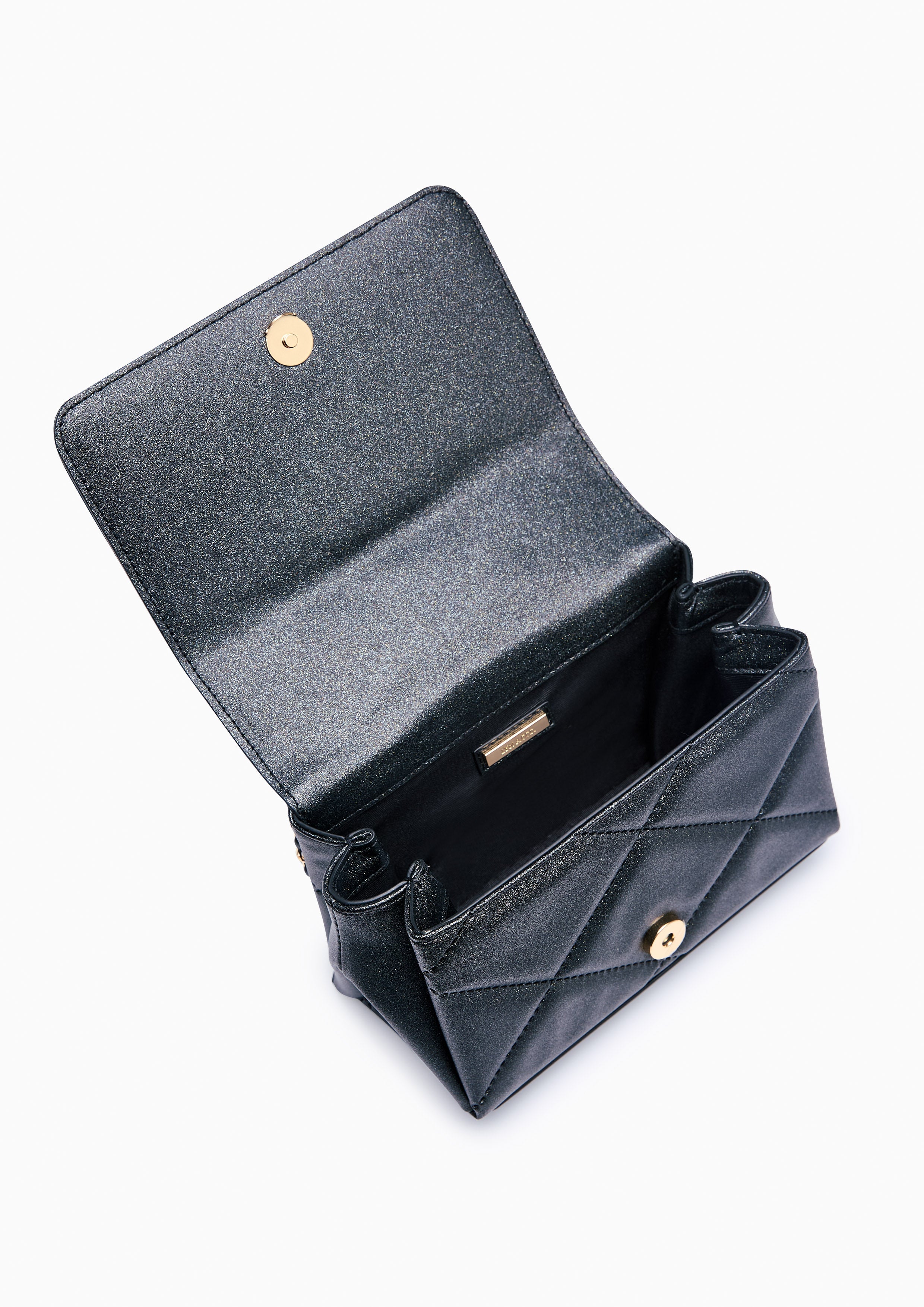 Ferna  Crossbody Bag - Glitter Black