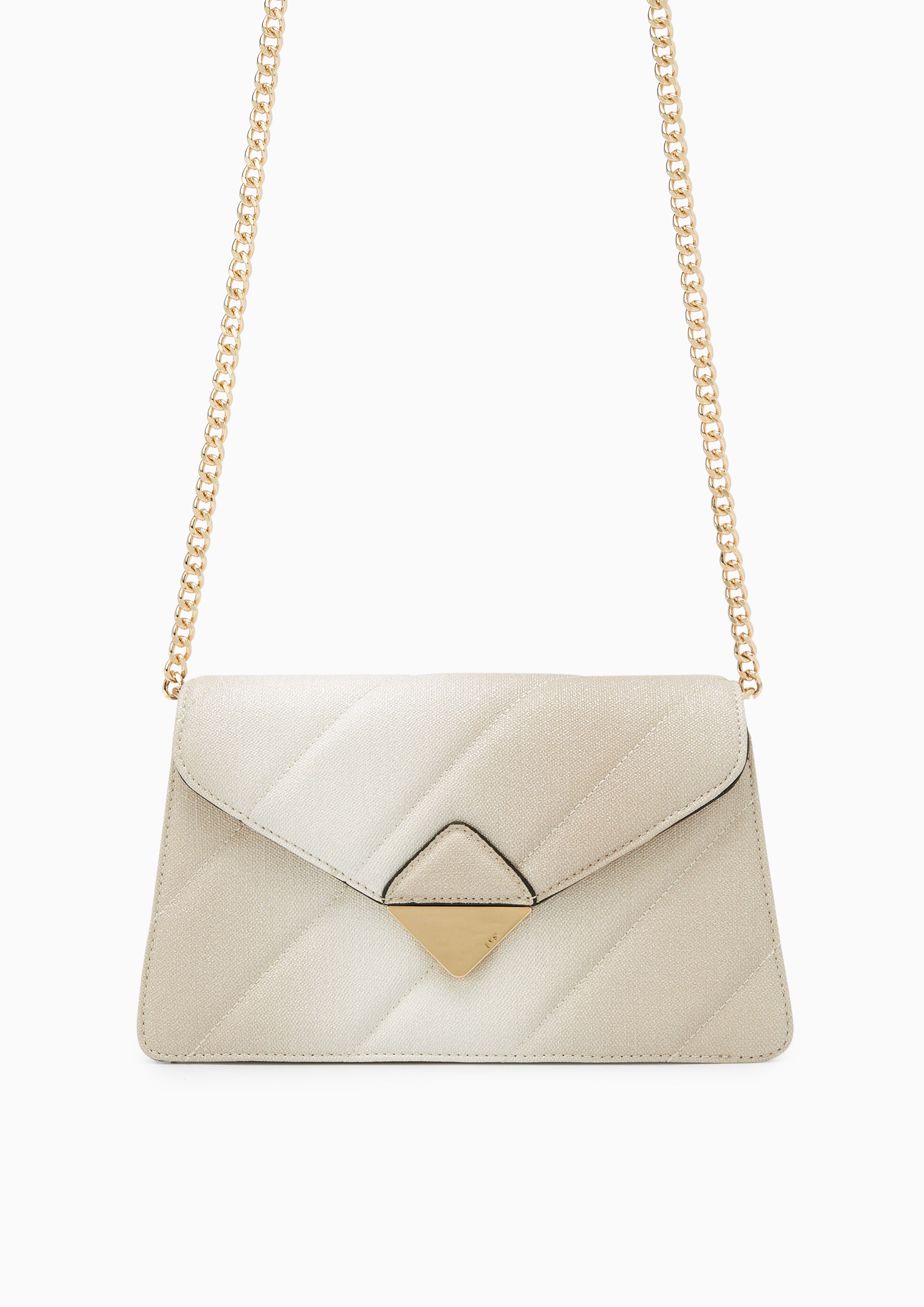 Carrie   M Crossbody Bag - Light Glitter Beige