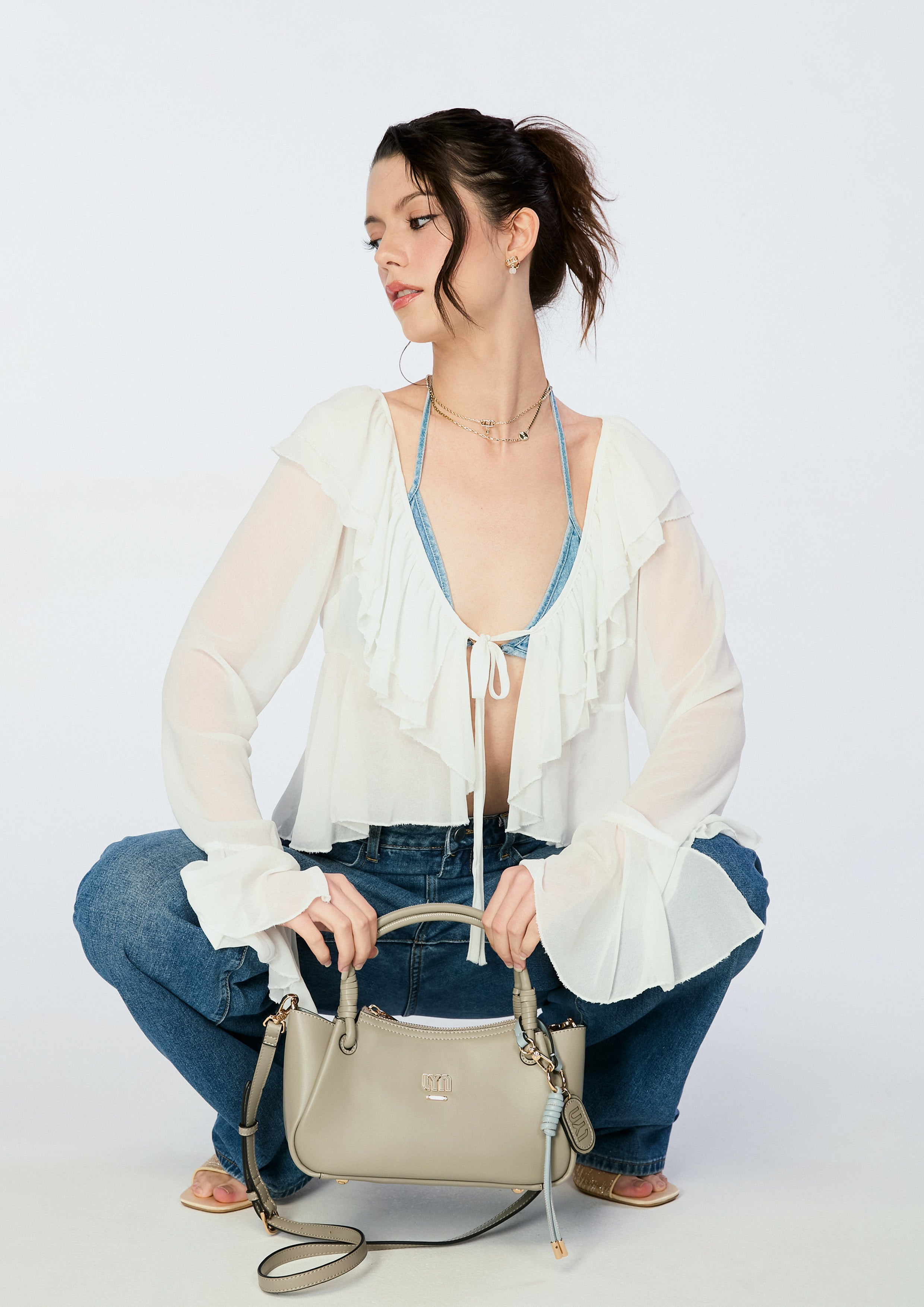 Kayla S Shoulder Bag - Grey