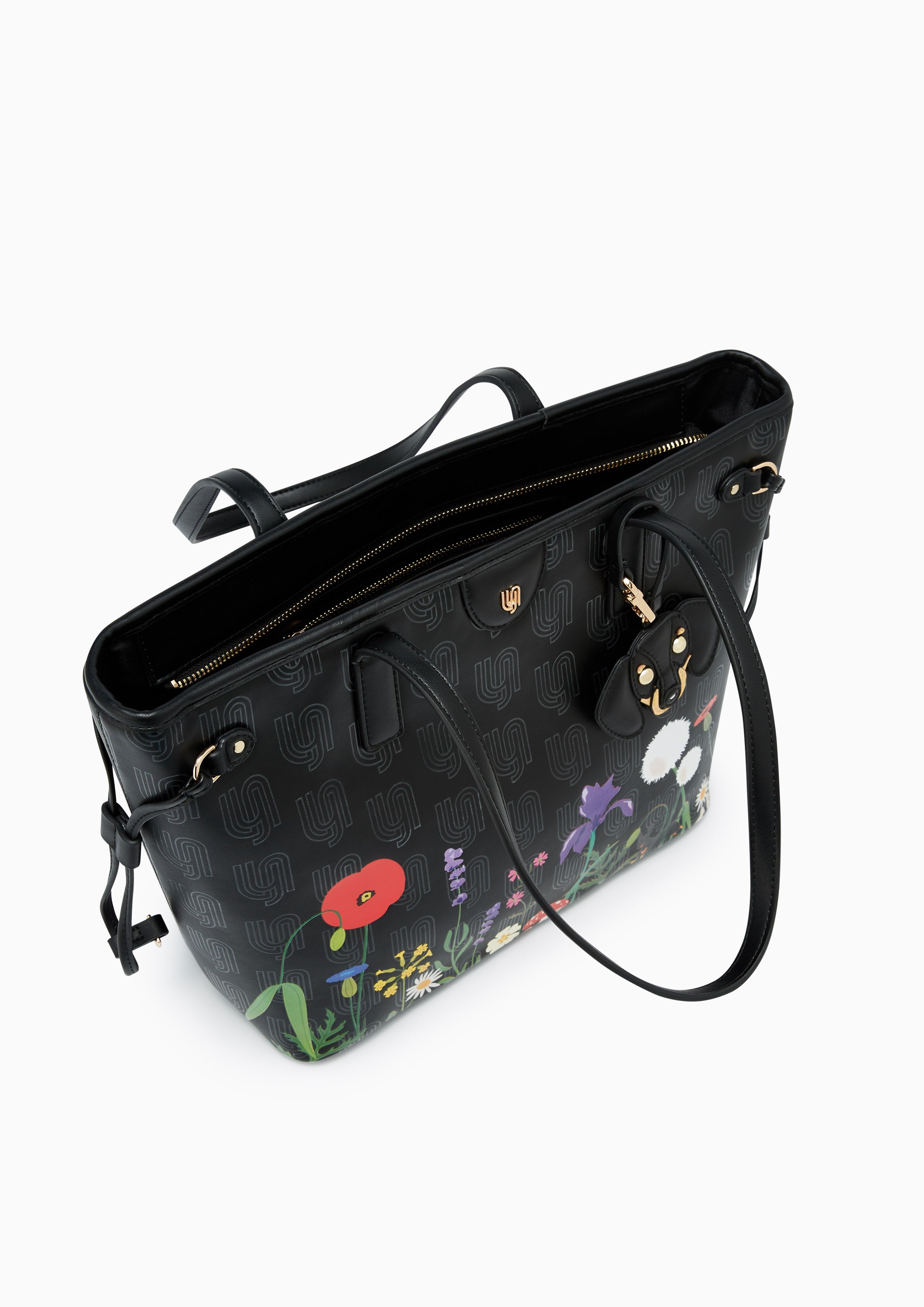 Blossom Infinite M Tote Bag - Printed Black