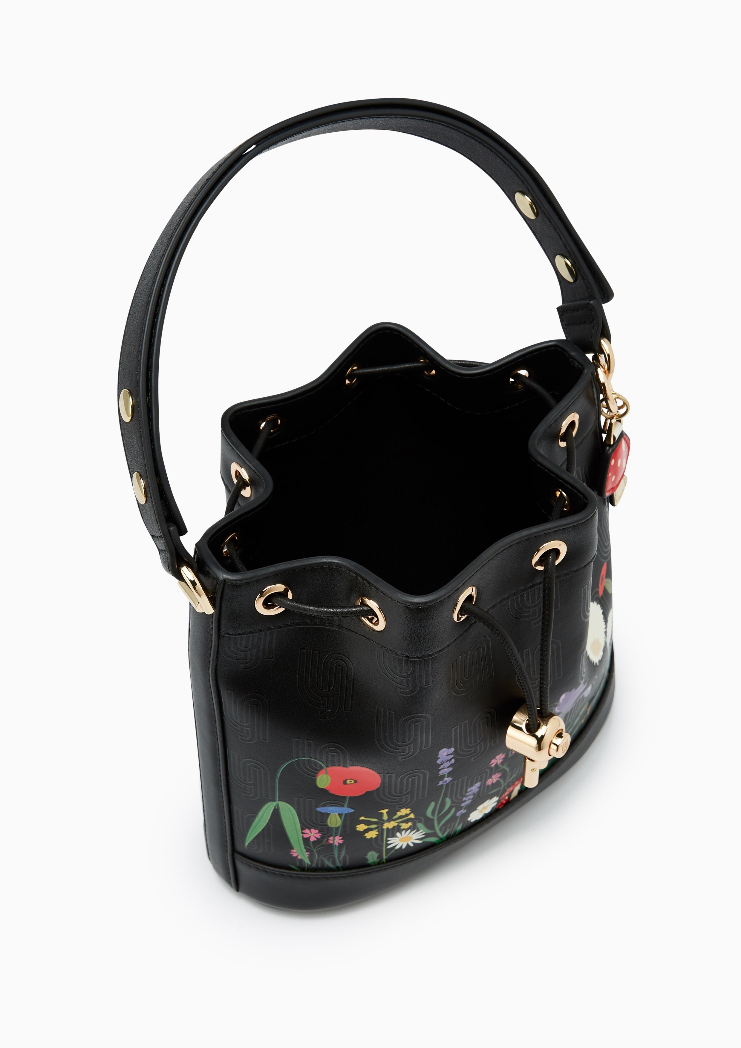 Blossom Infinite Bucket Bag - Printed Black