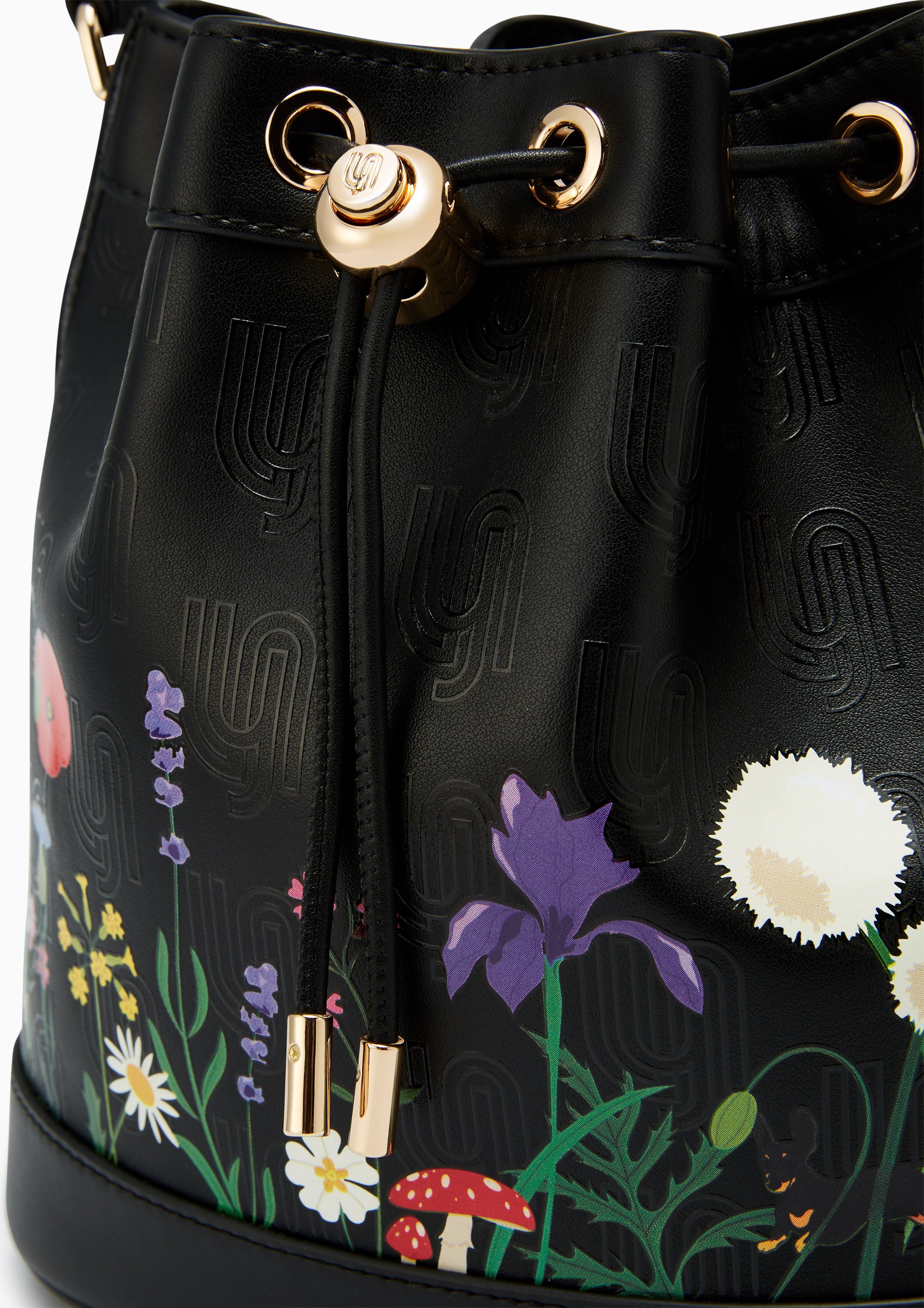 Blossom Infinite Bucket Bag - Printed Black