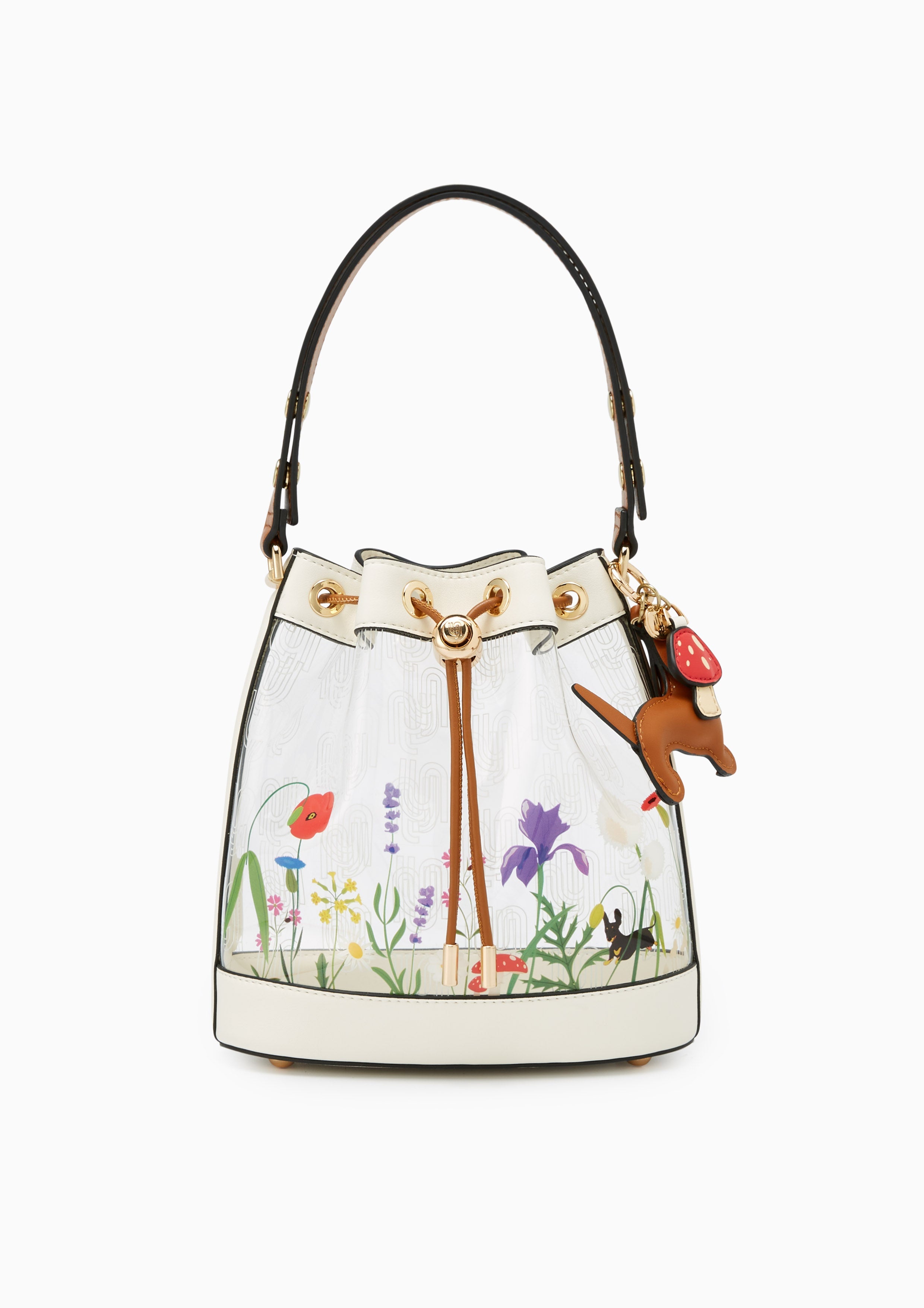 Blossom Infinite Bucket Bag - Transaparent Printed White