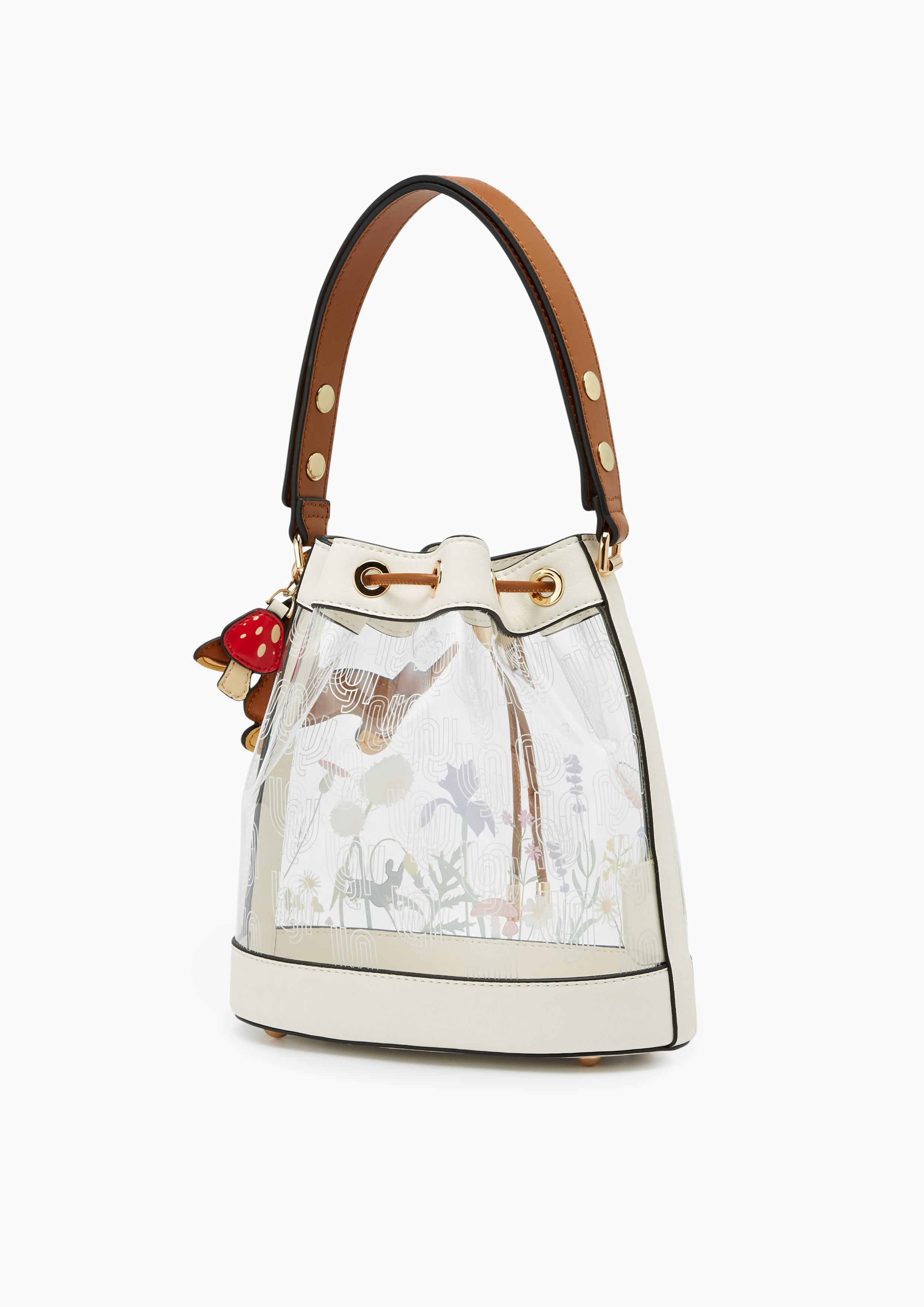 Blossom Infinite Bucket Bag - Transaparent Printed White
