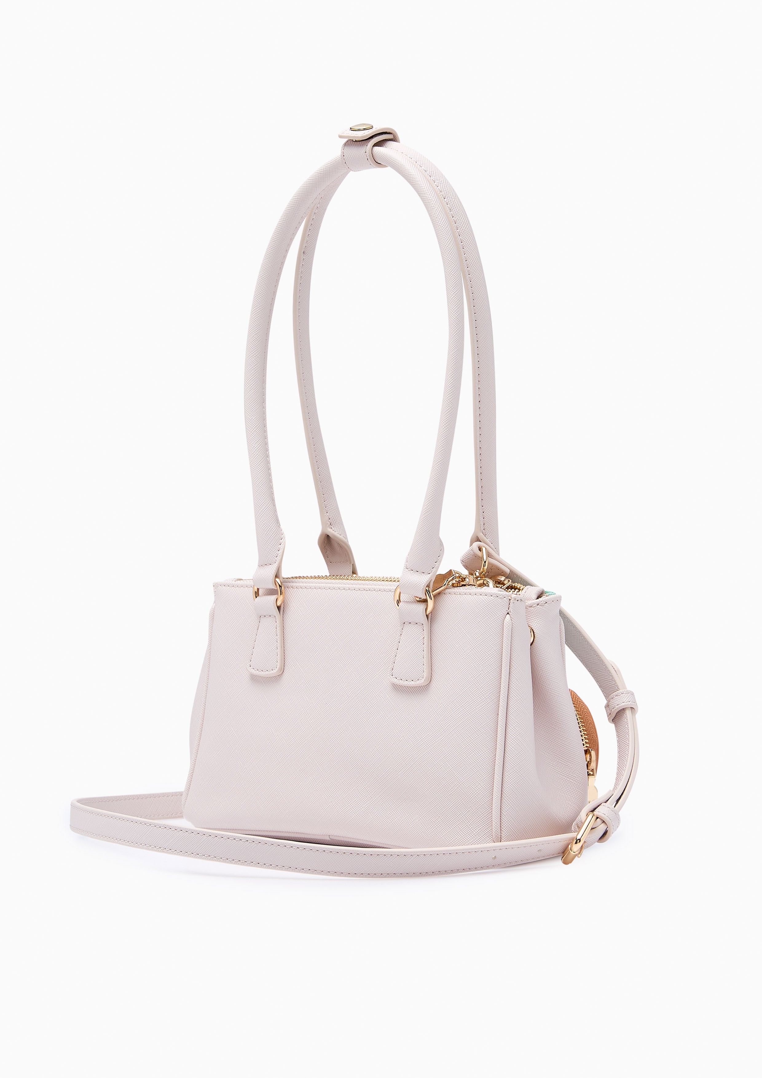 Maddie  W/Pocket Shoulder Bag - Printed Ivory