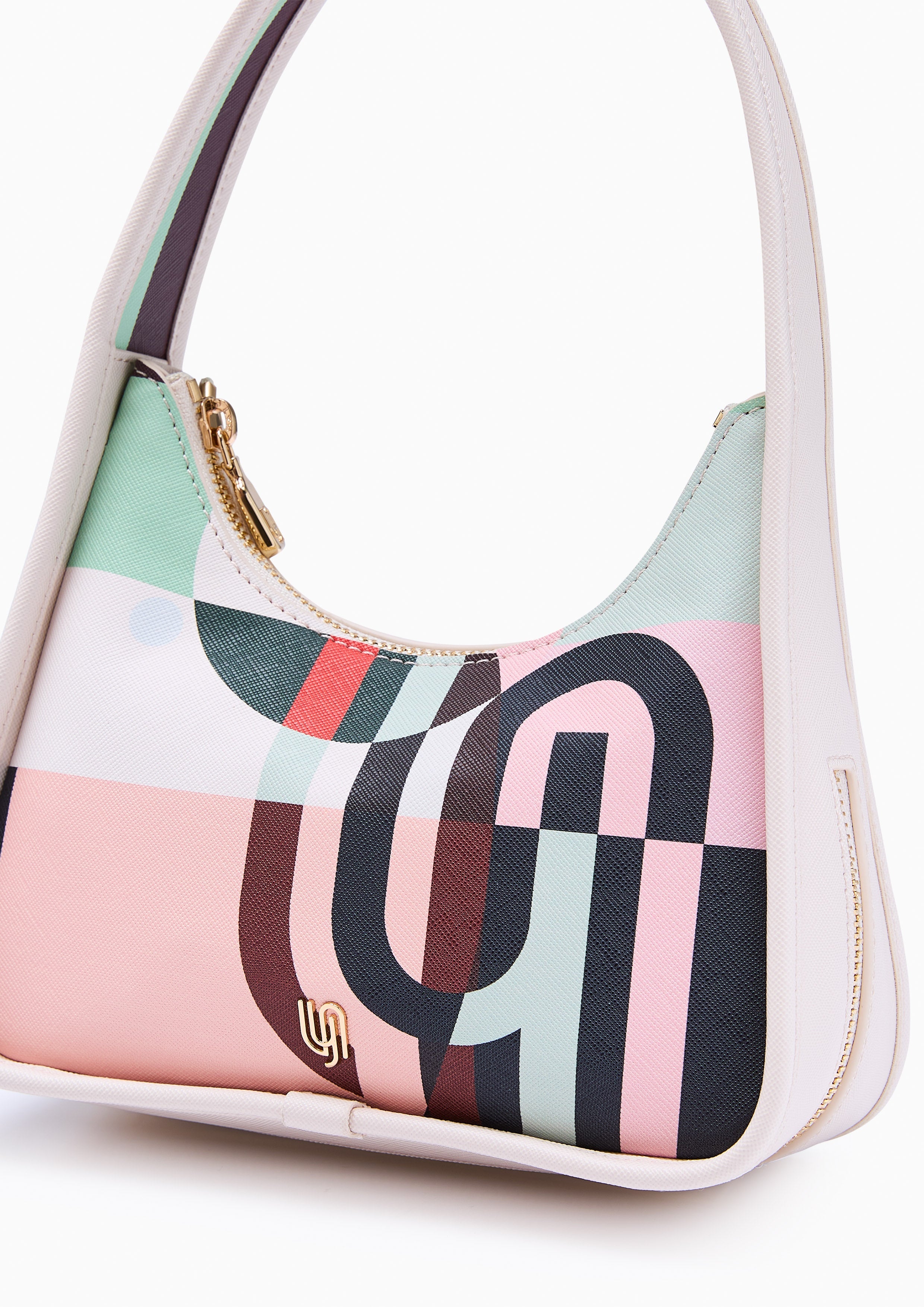 Maddie  S Shoulder Bag - Printed Off-White