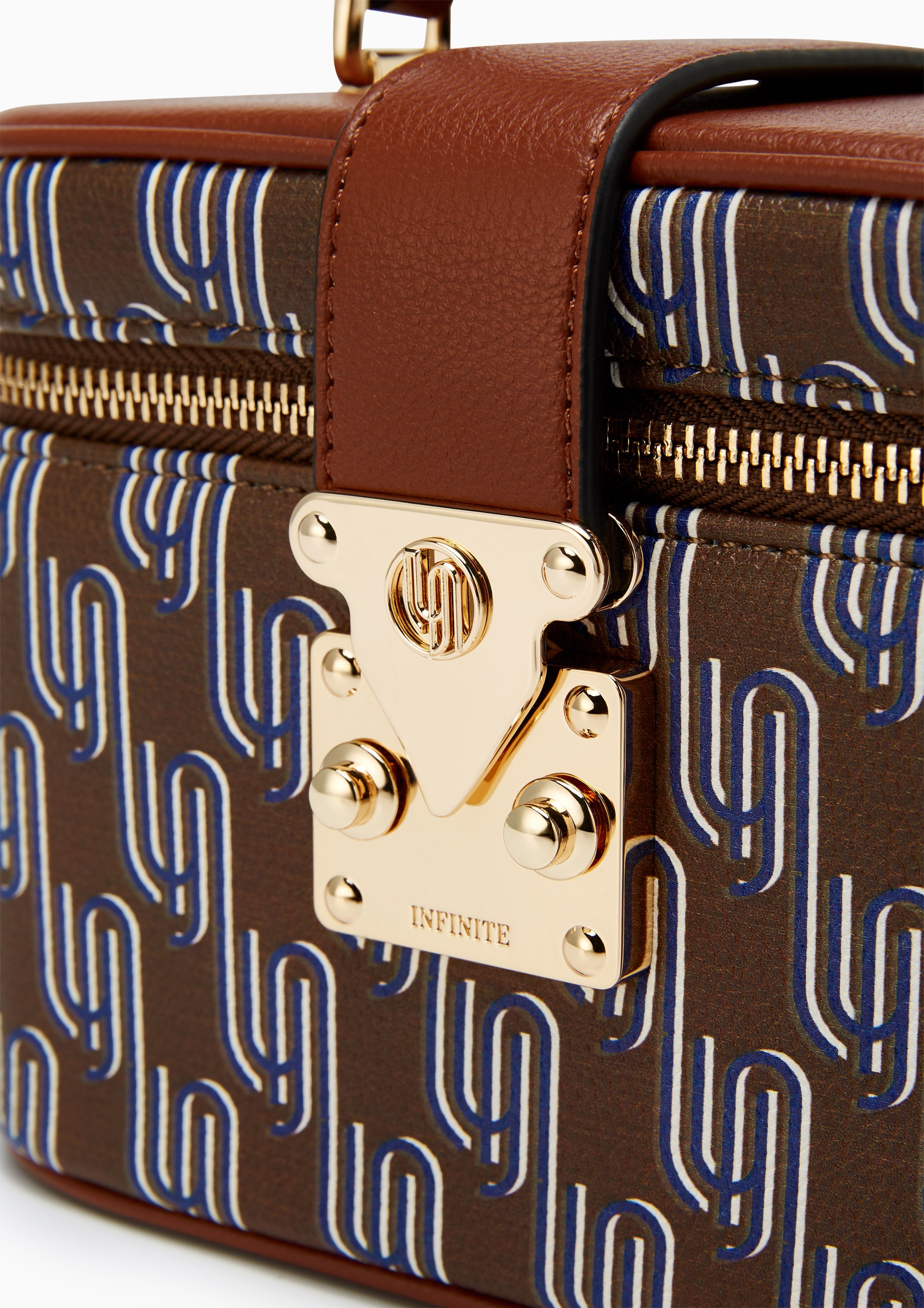 Noel Vanity Handbag - Dark Printed Brown
