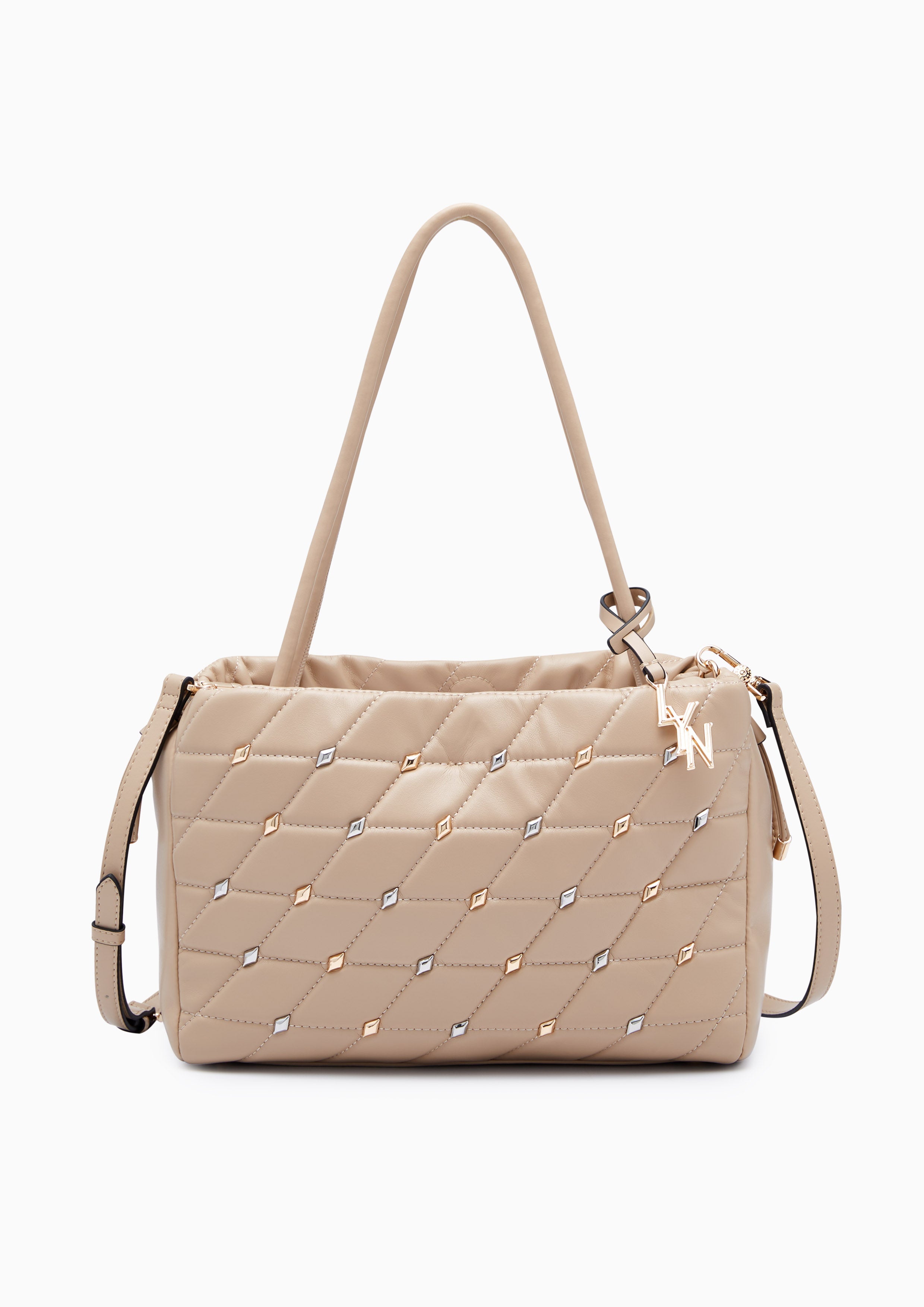 Thunder Drawstring  Tote Bag - Beige