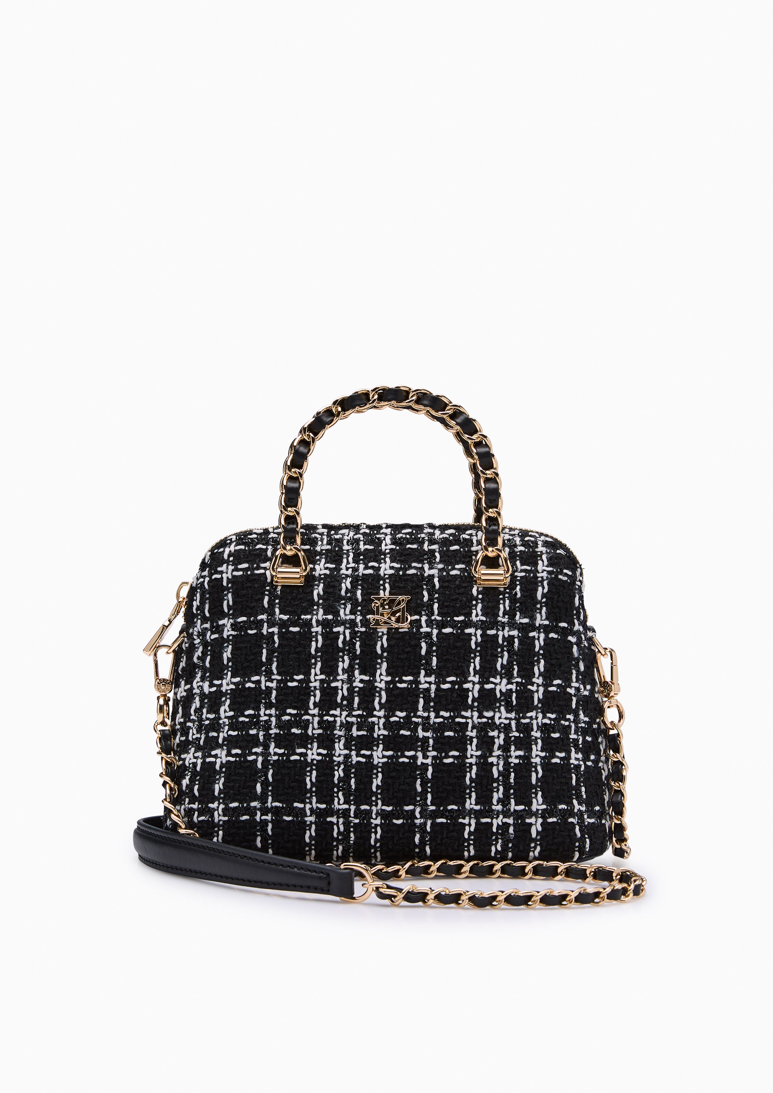 Fraise Handle Crossbody Bag - Black