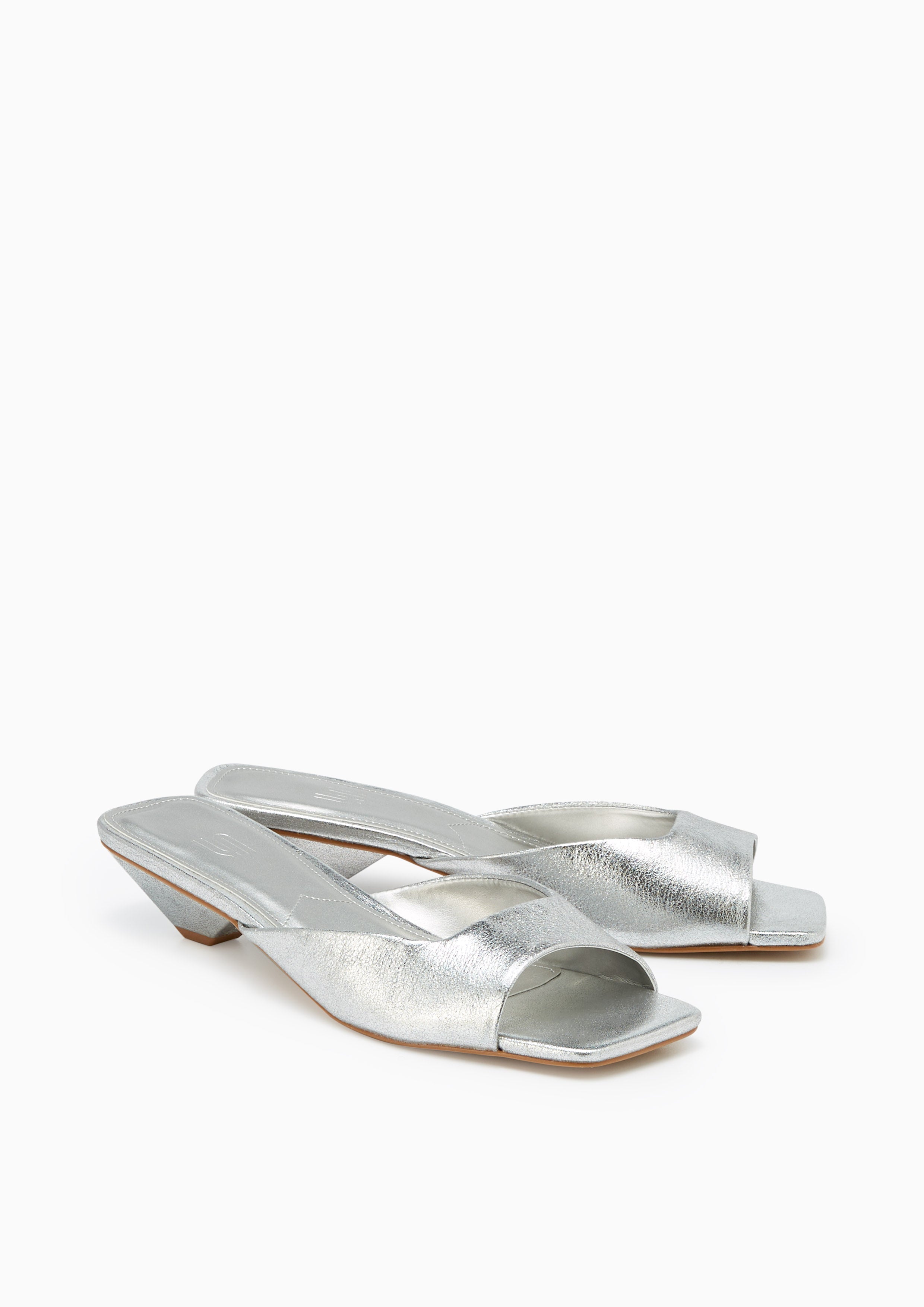 Claudia Flats And Sandals - Silver