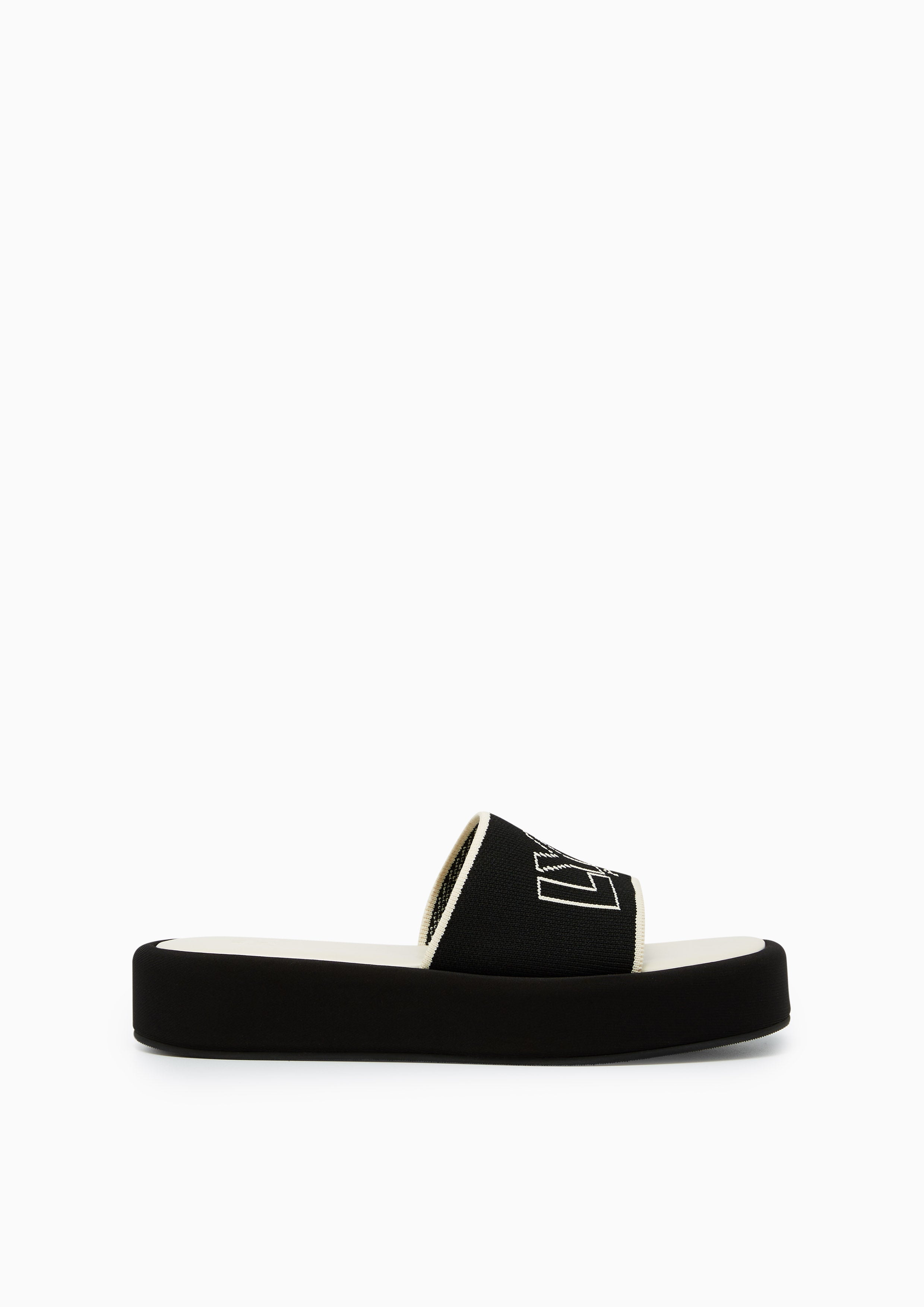 Sky Platform Flats And Sandals - Black Variation 2