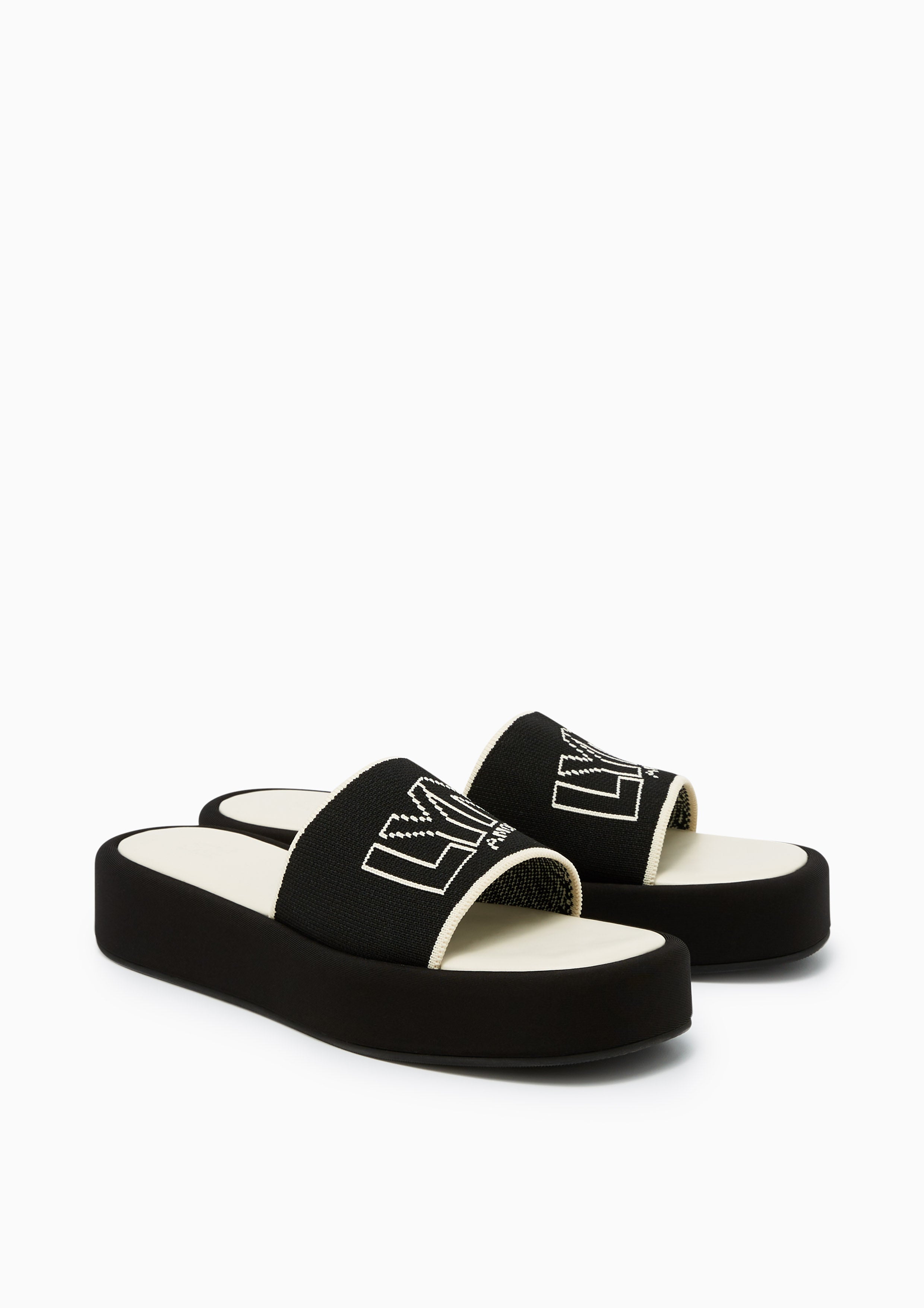 Sky Platform Flats And Sandals - Black Variation 2
