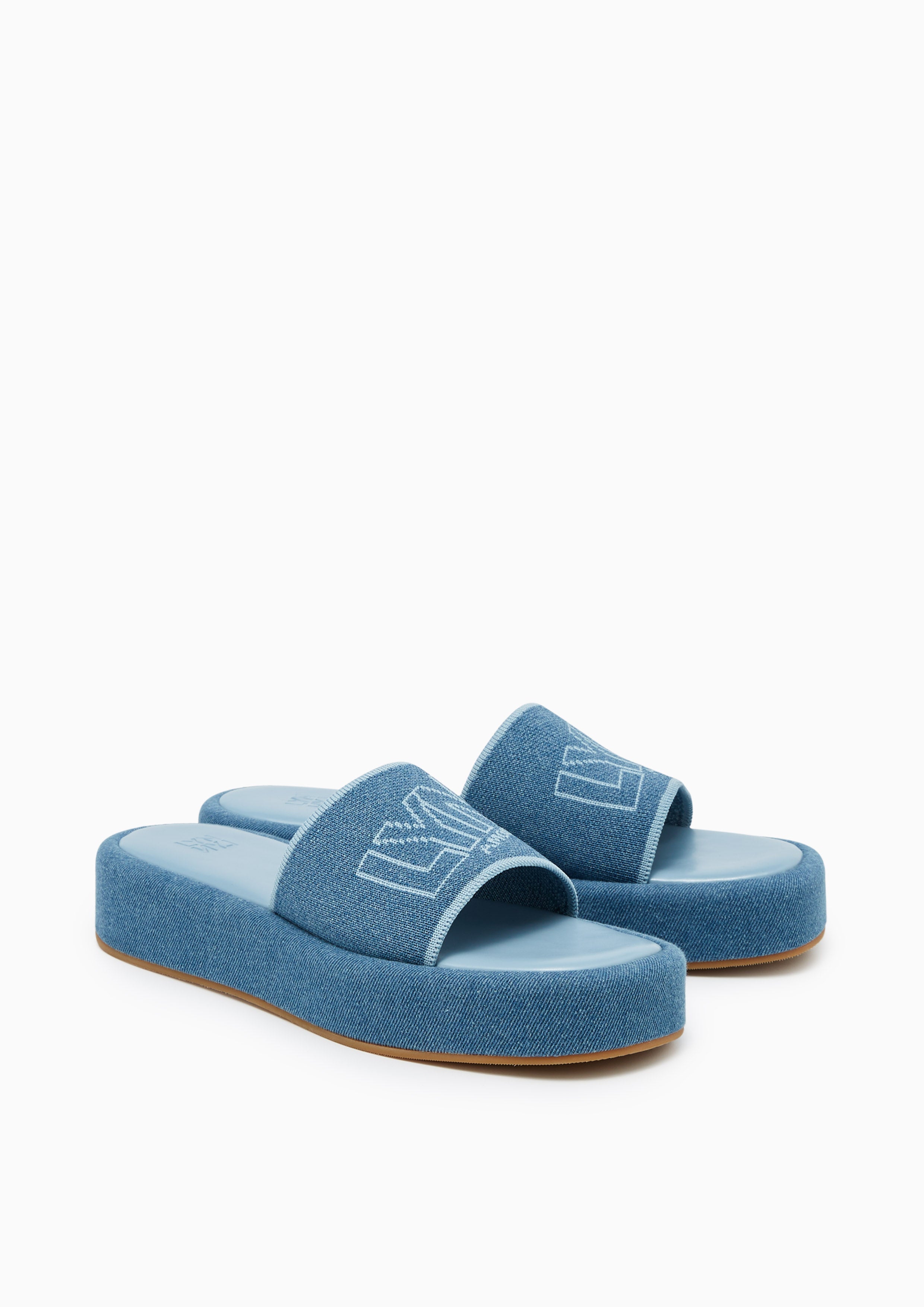 Sky Platform Flats And Sandals - Blue Variation 2