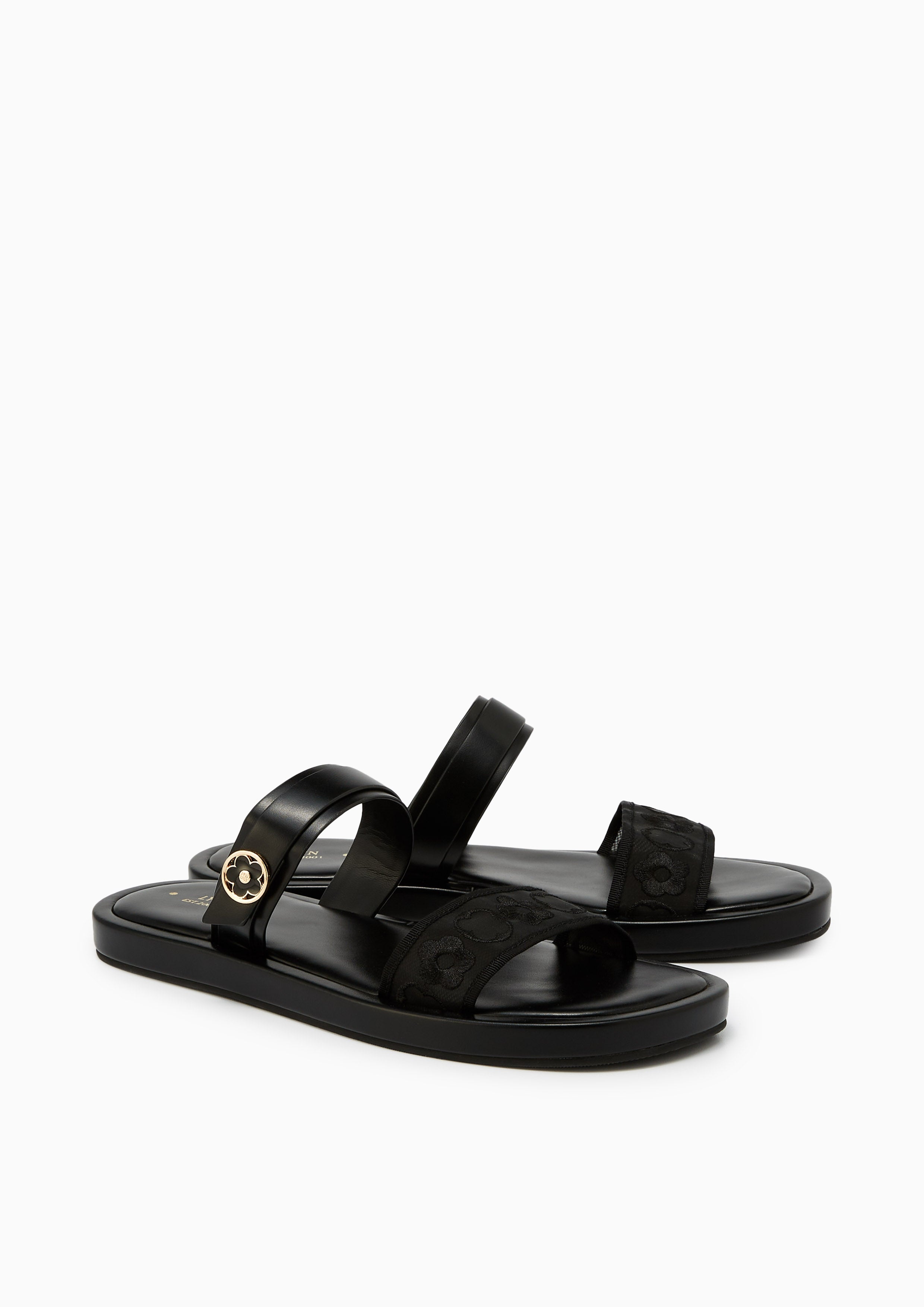 Blossom Flats And Sandals - Black