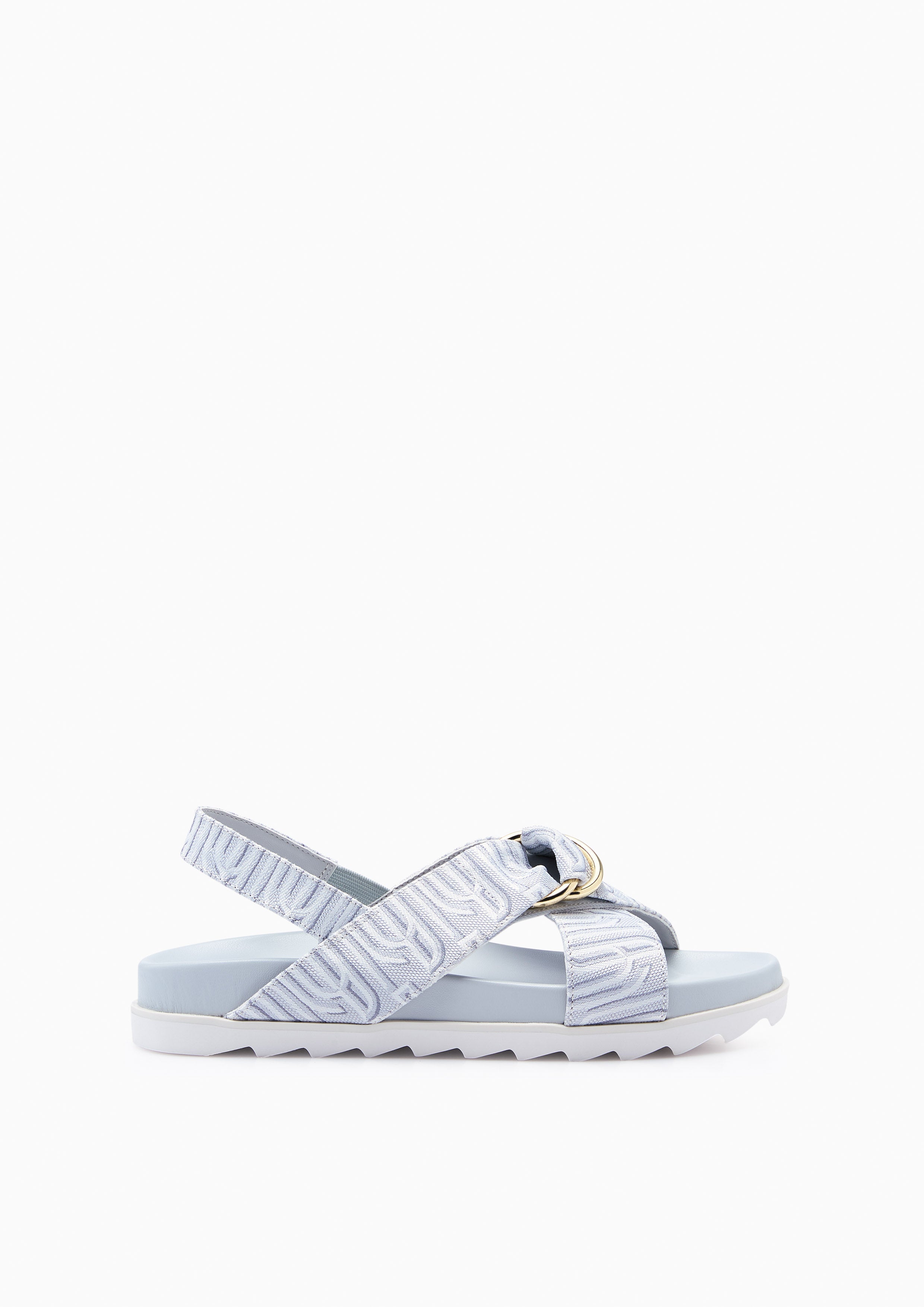 Vala Infinite Jacquard Flats And Sandals - Light Grey