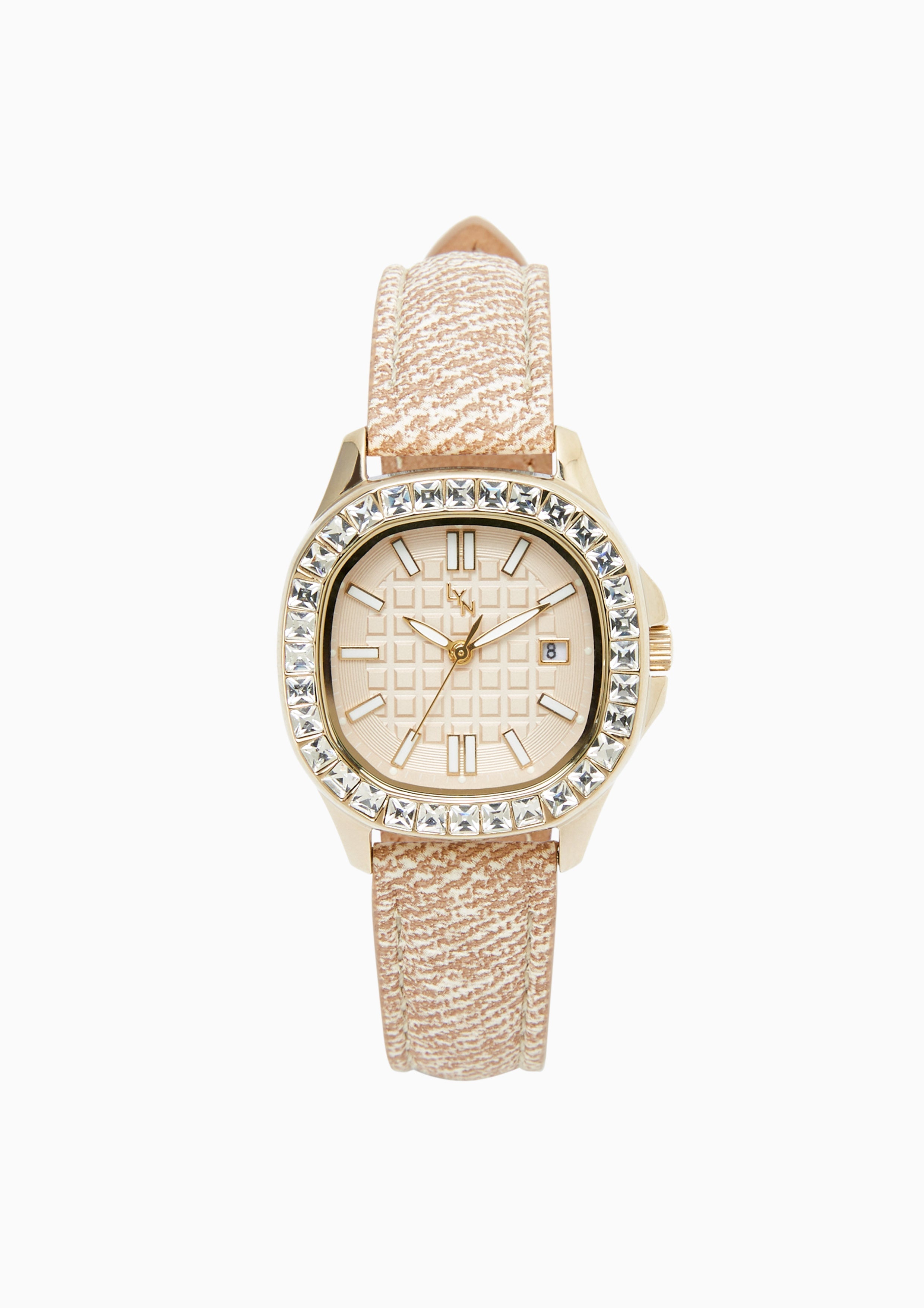 Lady Nicole Denim Watch - Beige