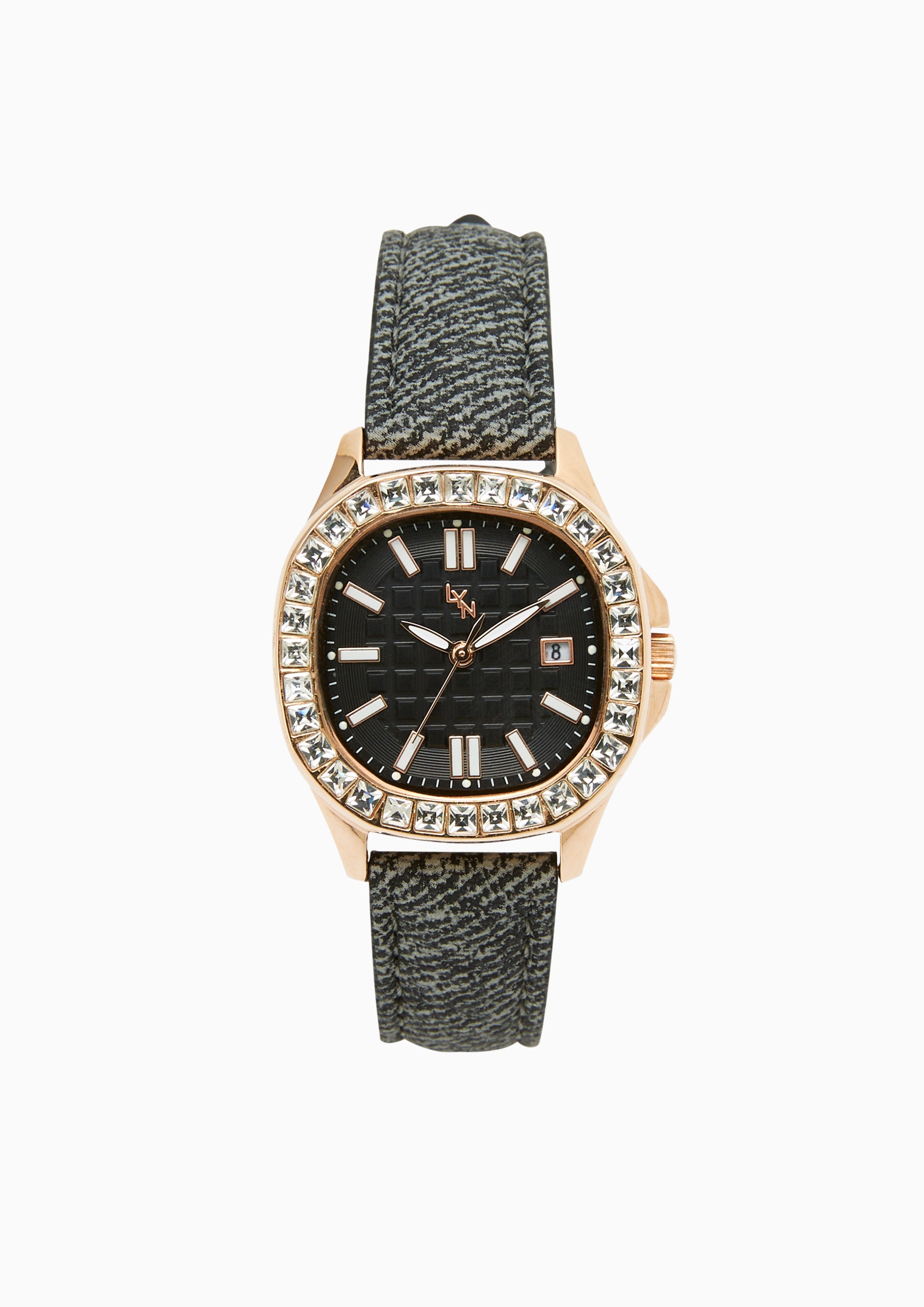 Lady Nicole Denim Watch - Black