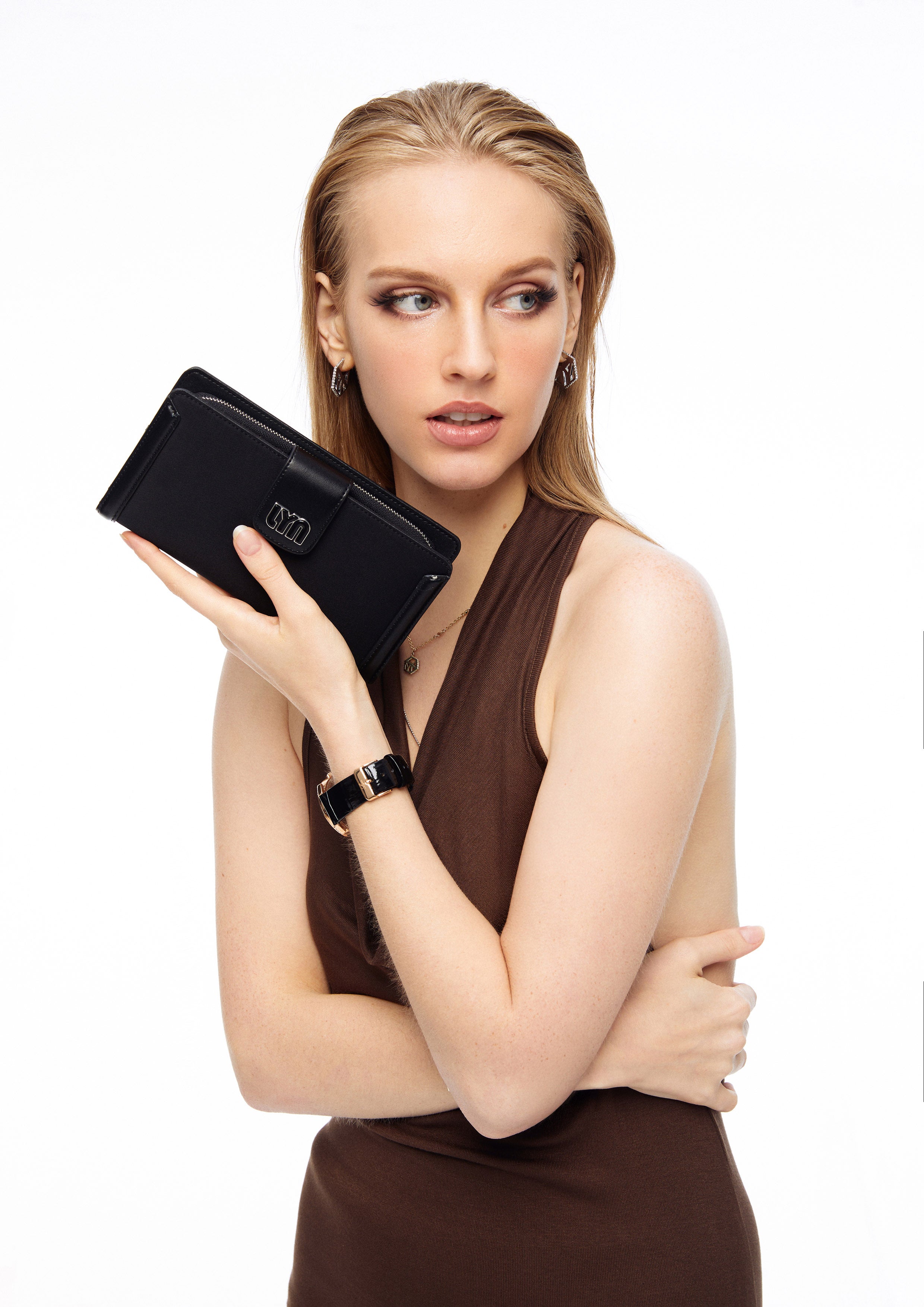 Malik  Long Wallet - Black