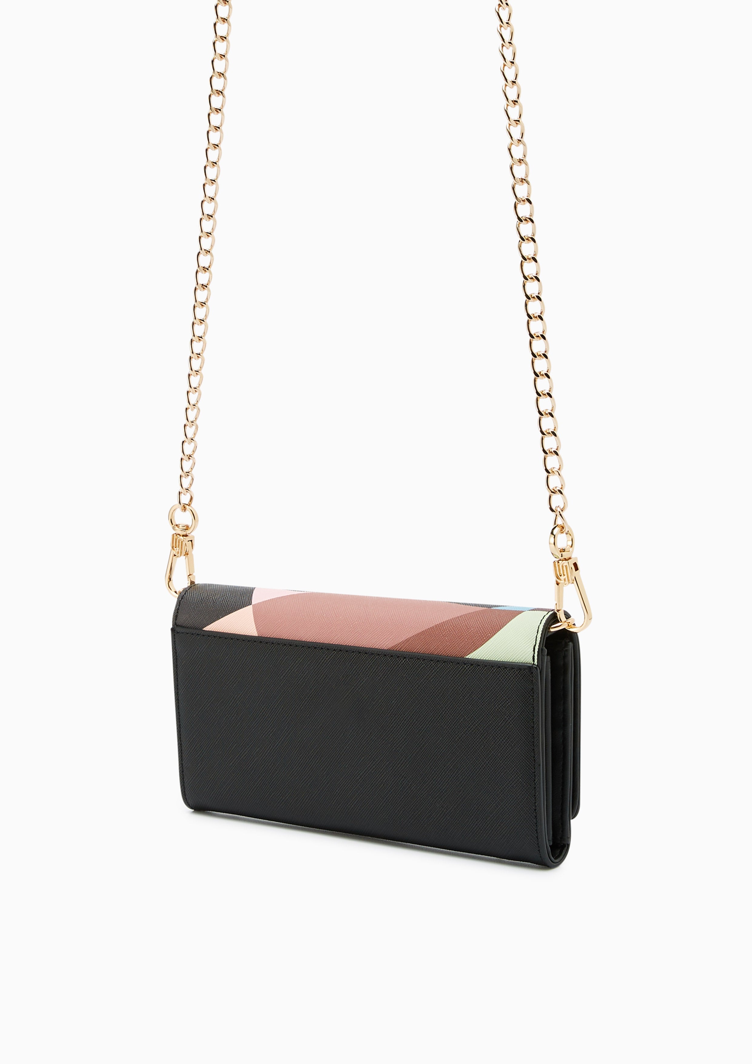 Maddie Long  Wallet On Chain - Printed Black