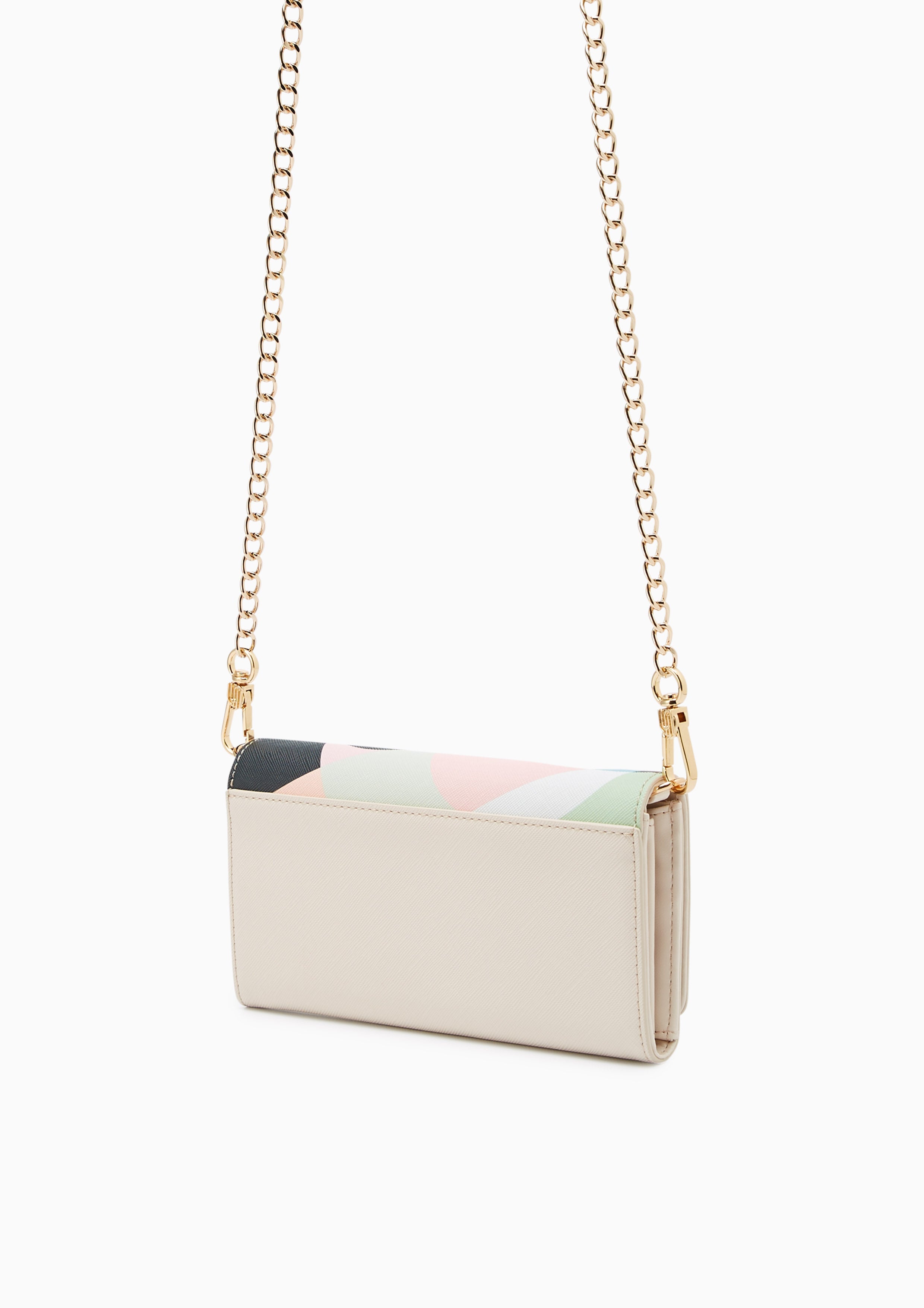 Maddie Long  Wallet On Chain - Printed Off-White