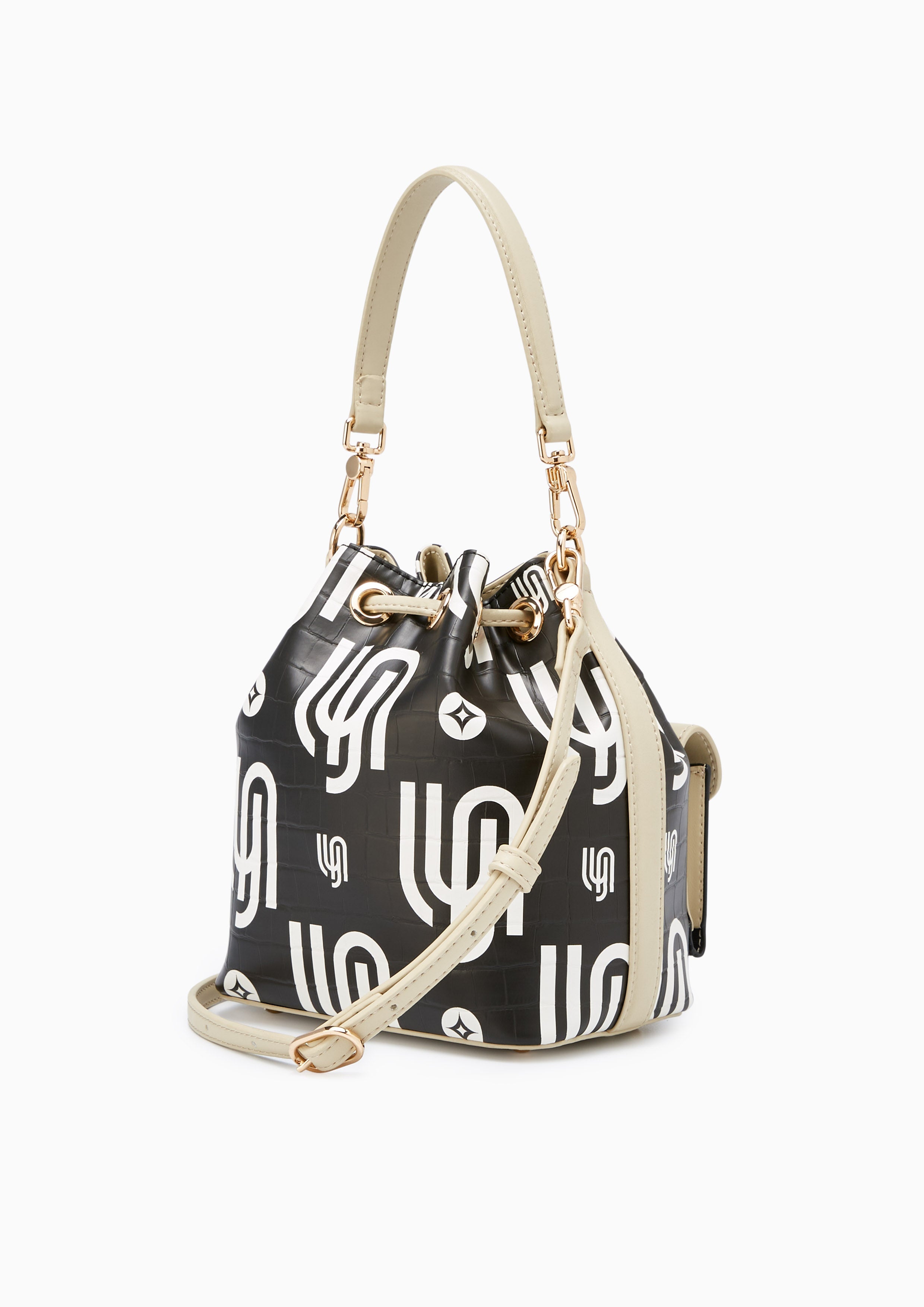 Fray Infinite  Bucket Bag - Printed Black