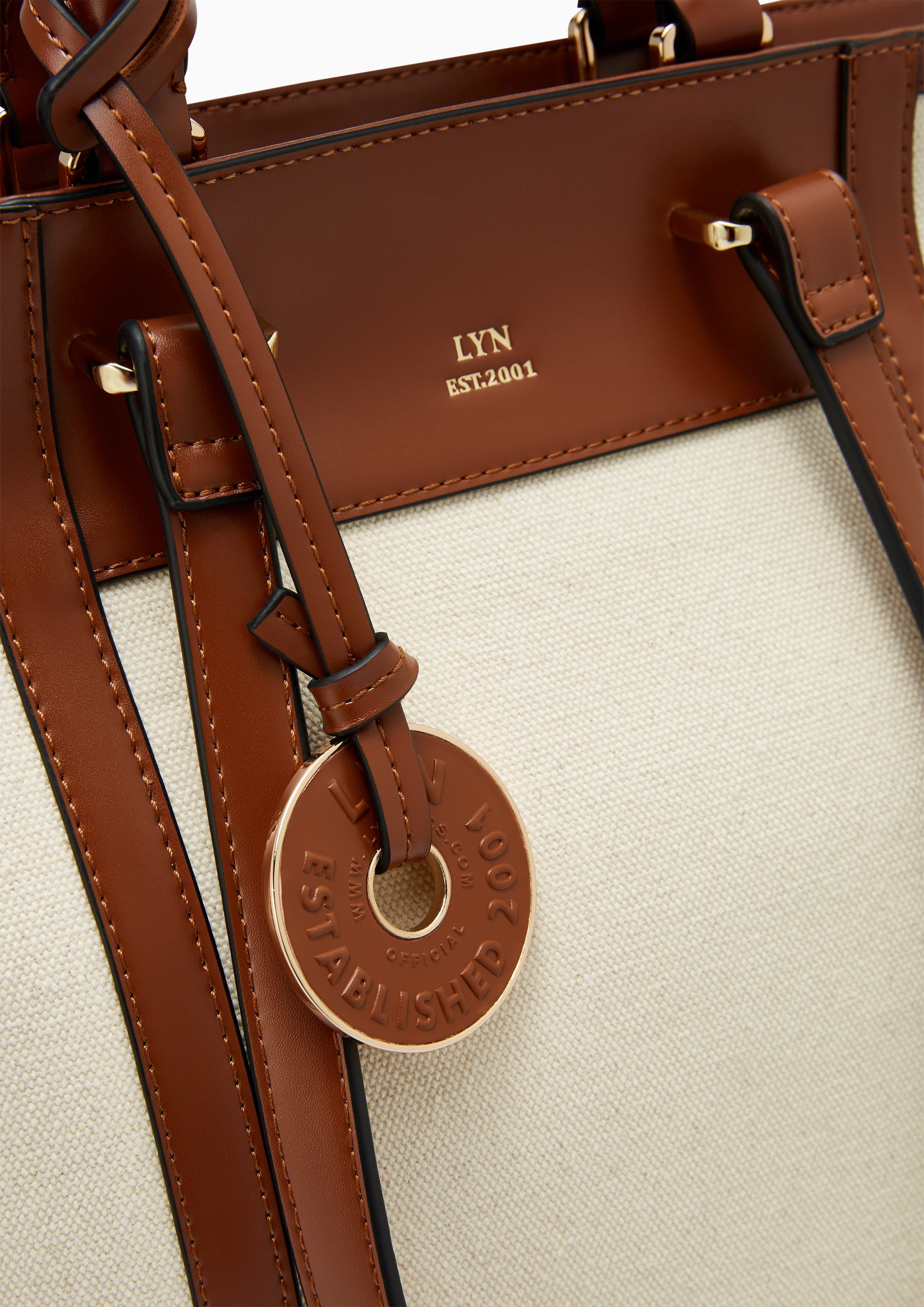 Maya L Tote Bag - Light Beige