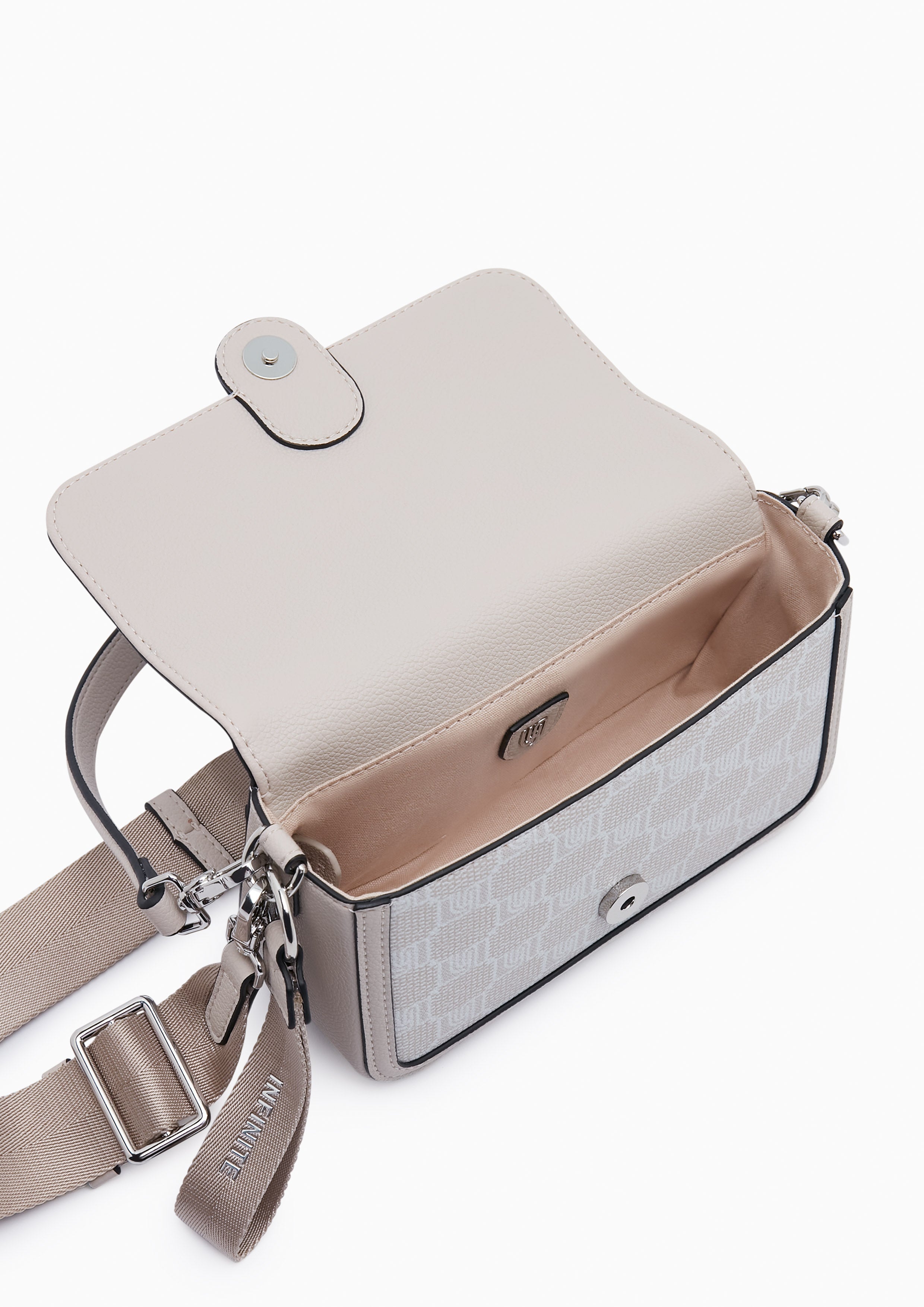 Davin Infinite Flap Shoulder Bag - Off-White
