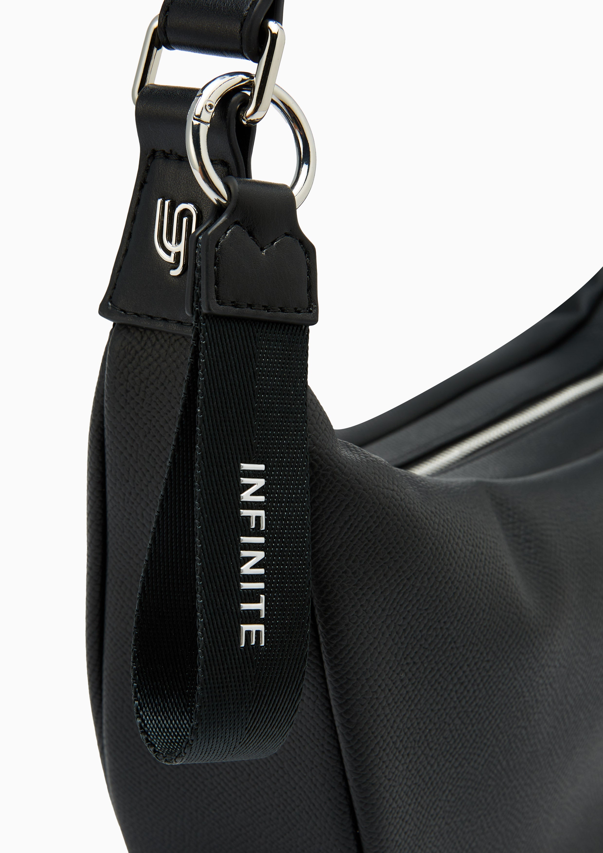 Davin Infinite Hobo Shoulder Bag - Black