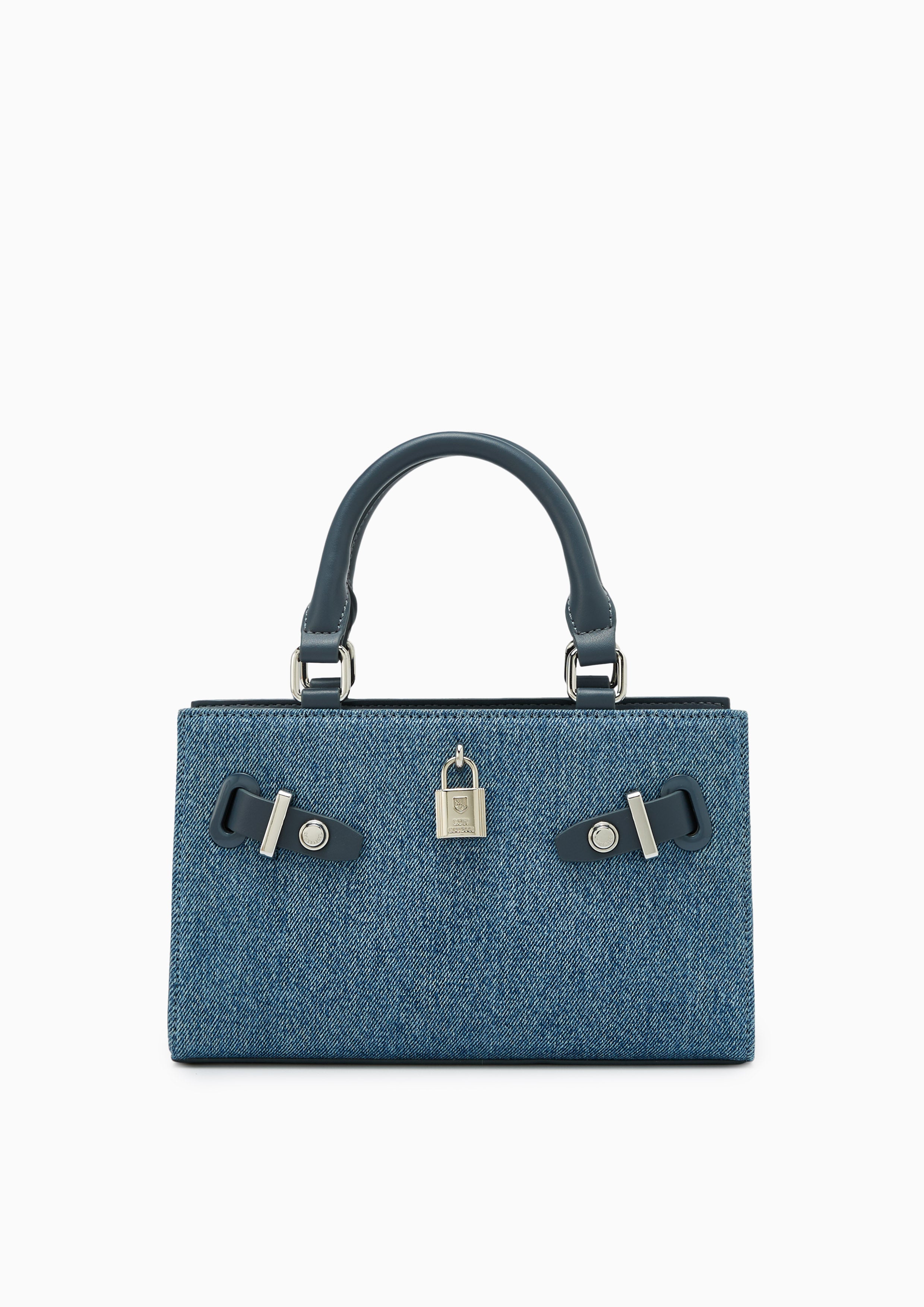 Raff Raw Top Handle S Handbag - Blue Variation 2