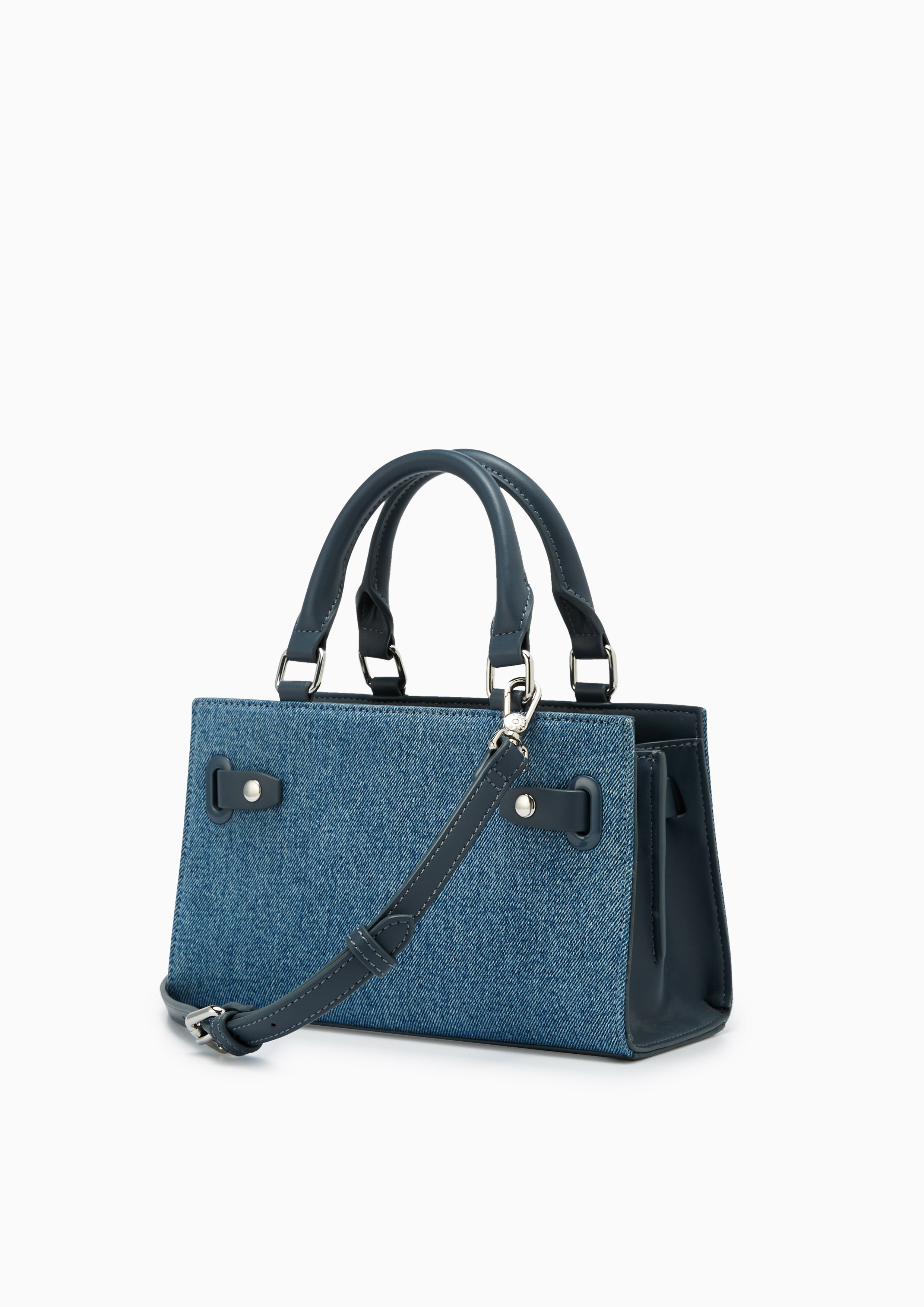Raff Raw Top Handle S Handbag - Blue Variation 2