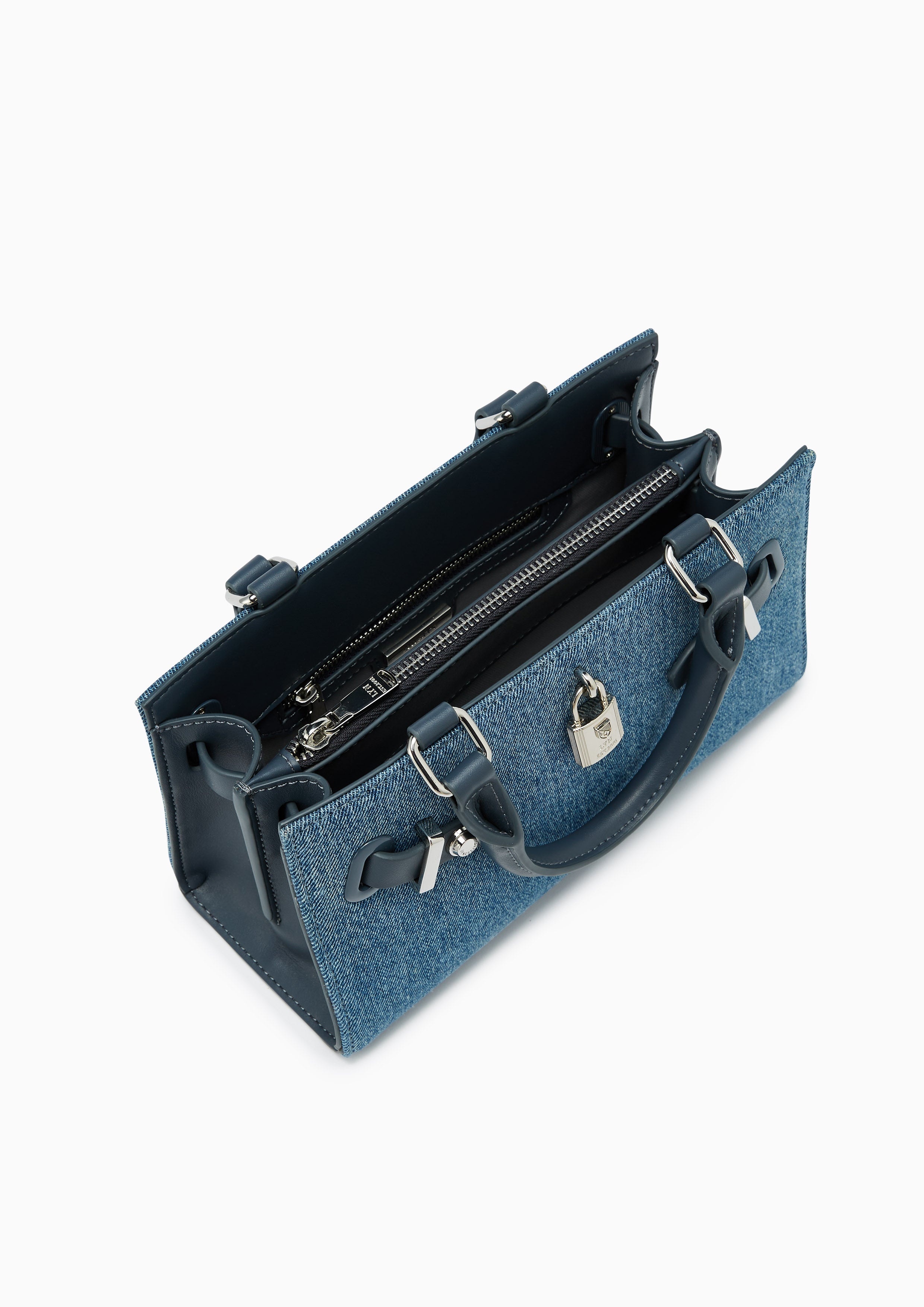 Raff Raw Top Handle S Handbag - Blue Variation 2