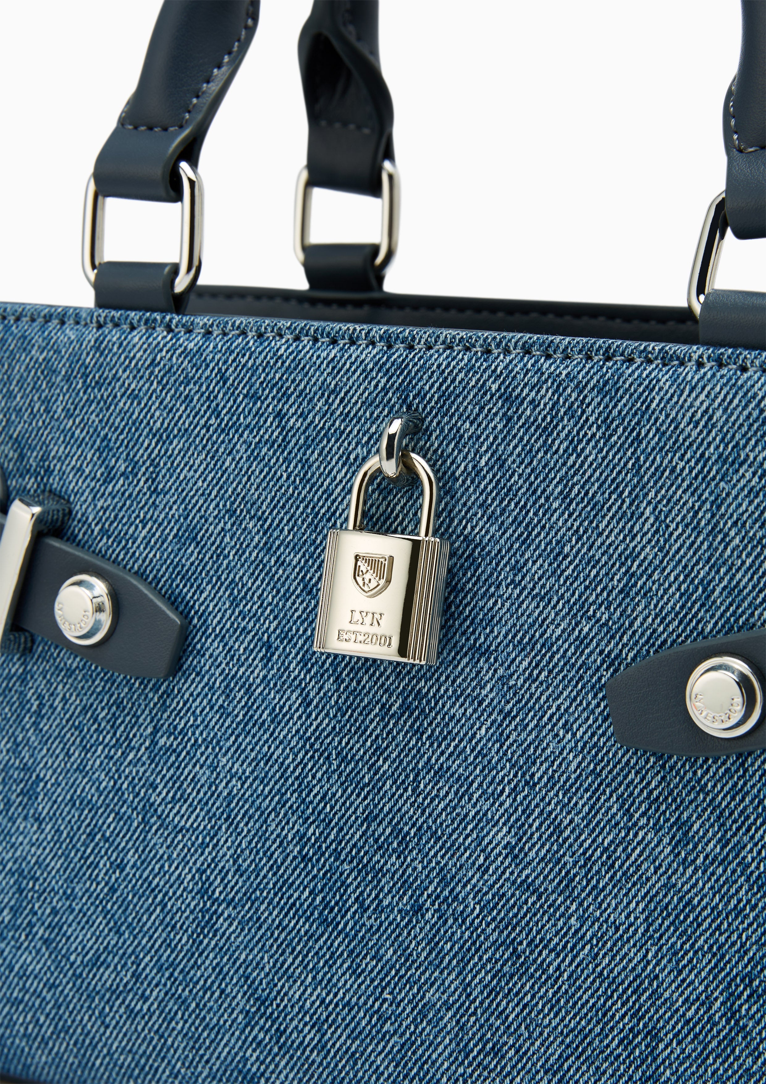 Raff Raw Top Handle S Handbag - Blue Variation 2