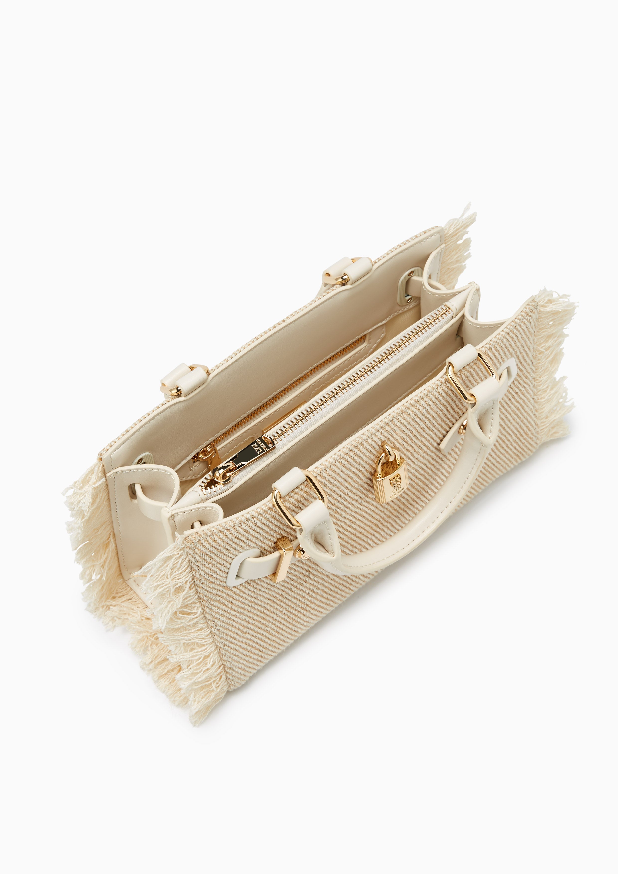 Raff Raw Top Handle S Handbag - Ivory