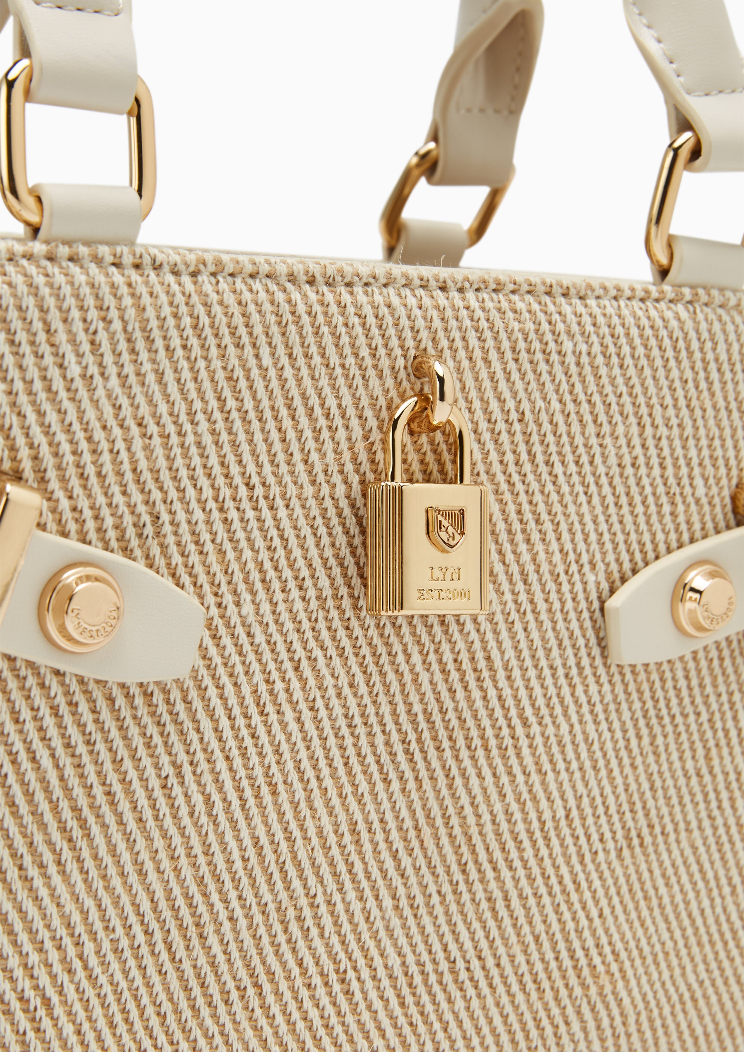 Raff Raw Top Handle S Handbag - Ivory